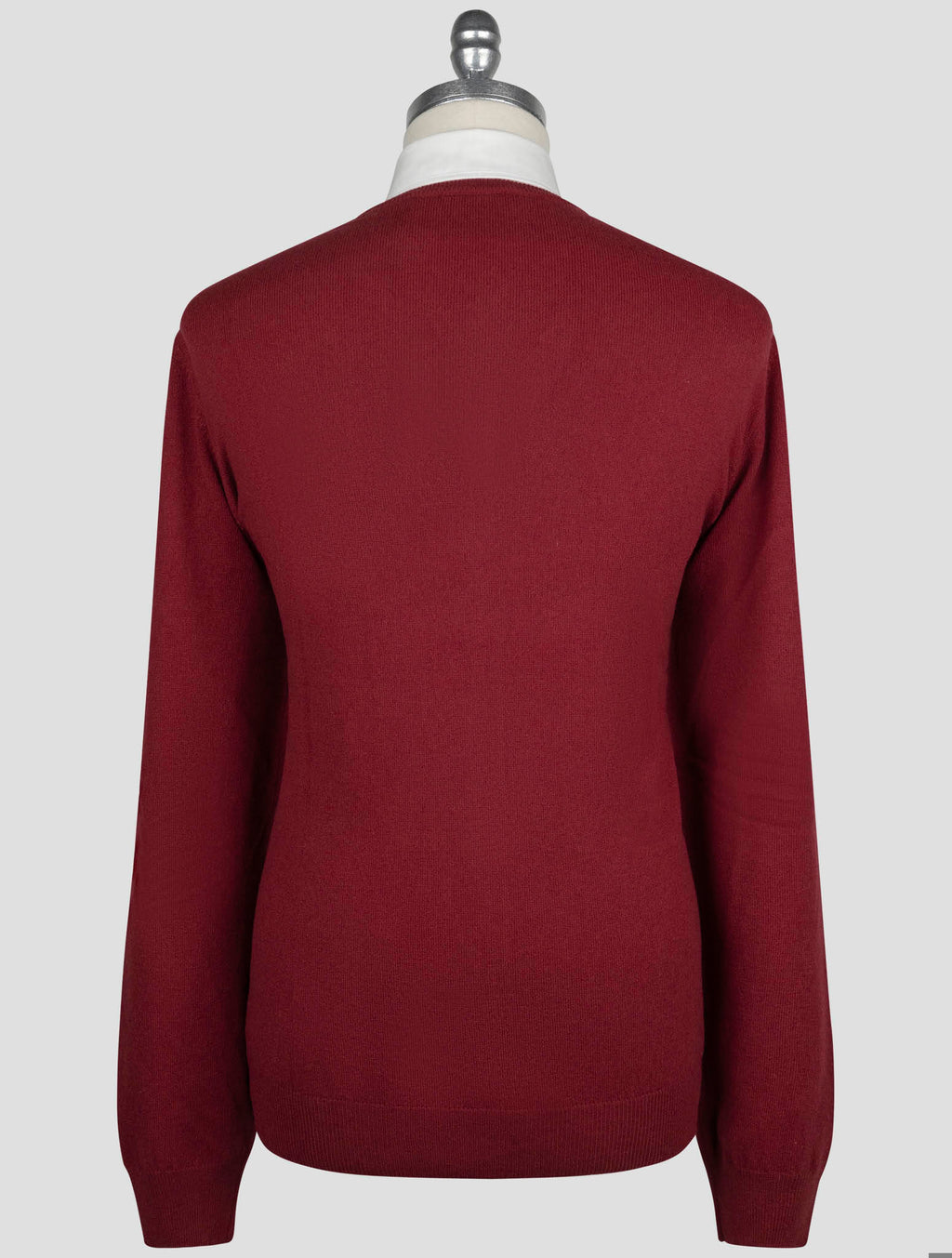 Gran Sasso Red Virgin Wool Viscose Cashmere Sweater V-Neck