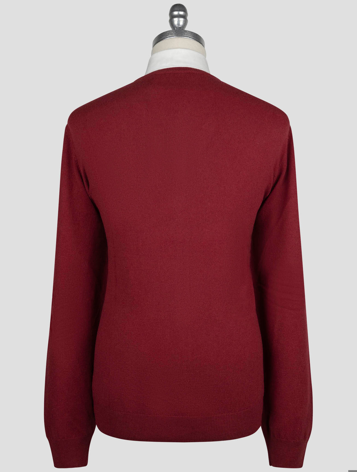 Gran Sasso Red Virgin Wool Viscose Cashmere Sweater V-Neck