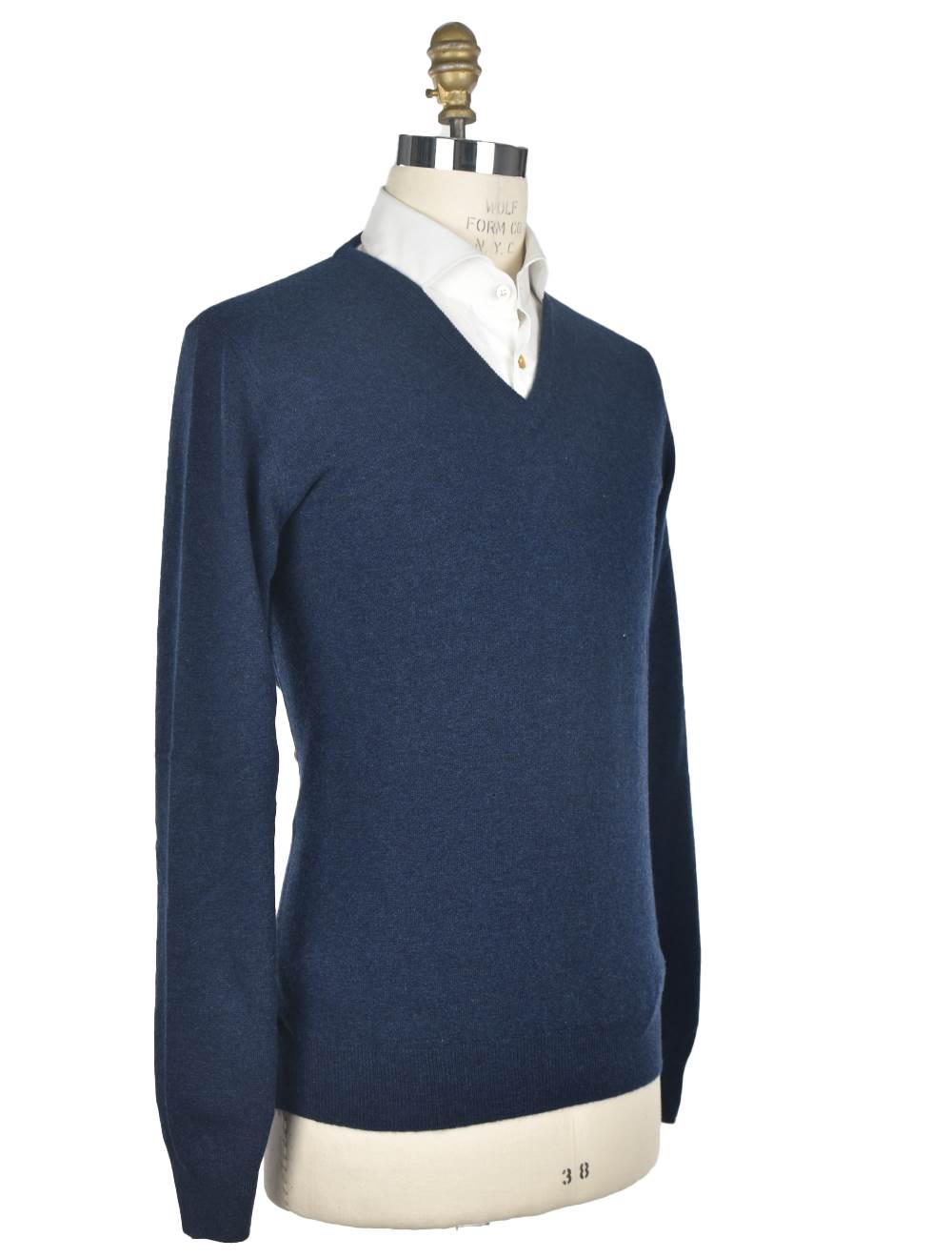 Gran Sasso Gran Sasso Blue Cashmere Sweater V-neck Blue 001