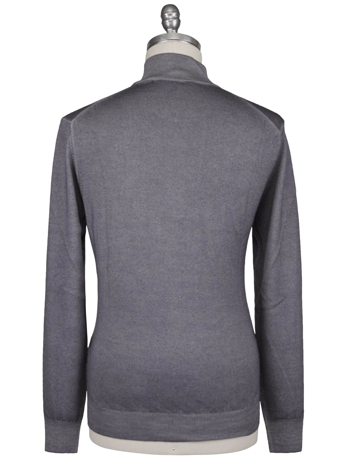 Gran Sasso Gran Sasso Gray Virgin Wool Sweater Half Zip Gray