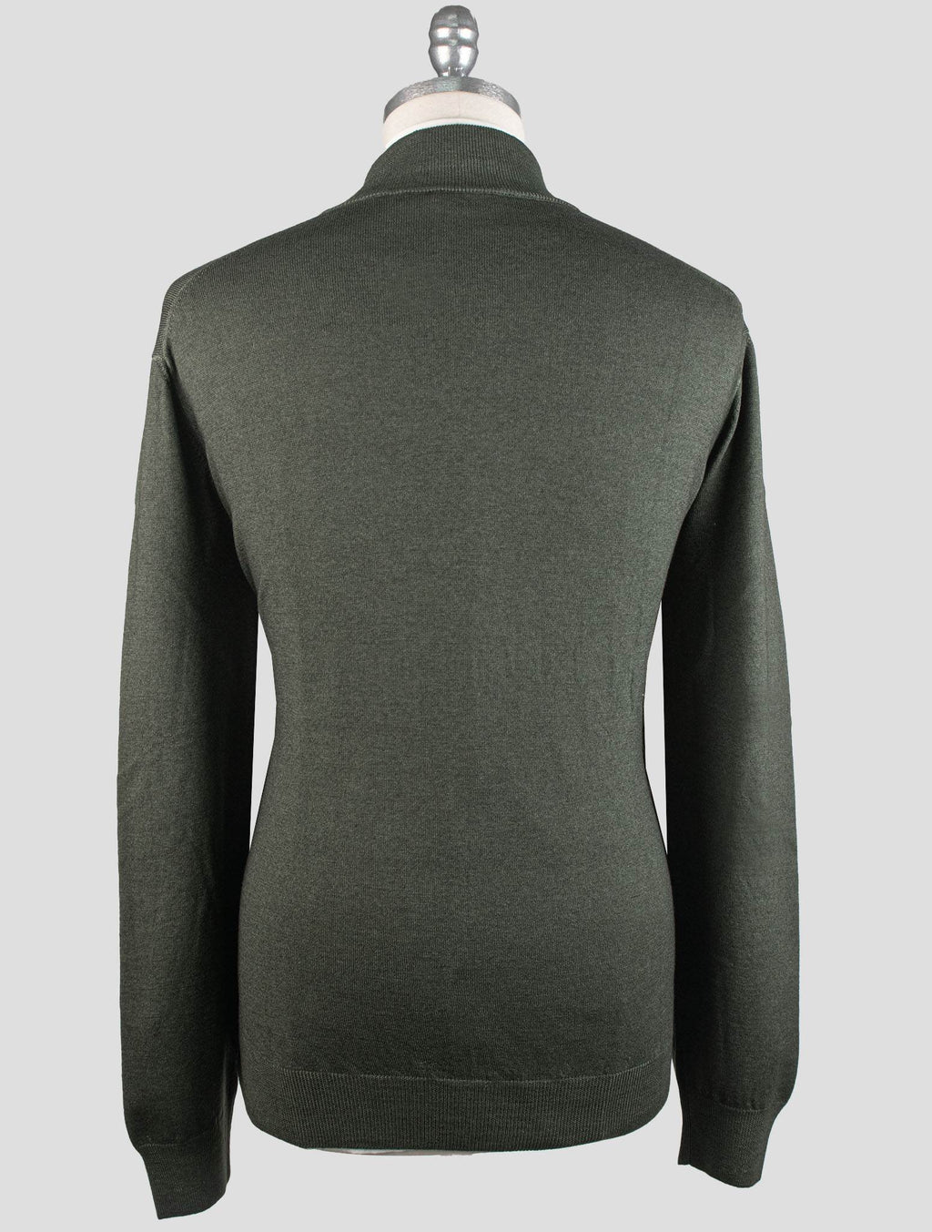 Gran Sasso Green Virgin Wool Sweater Full Zip