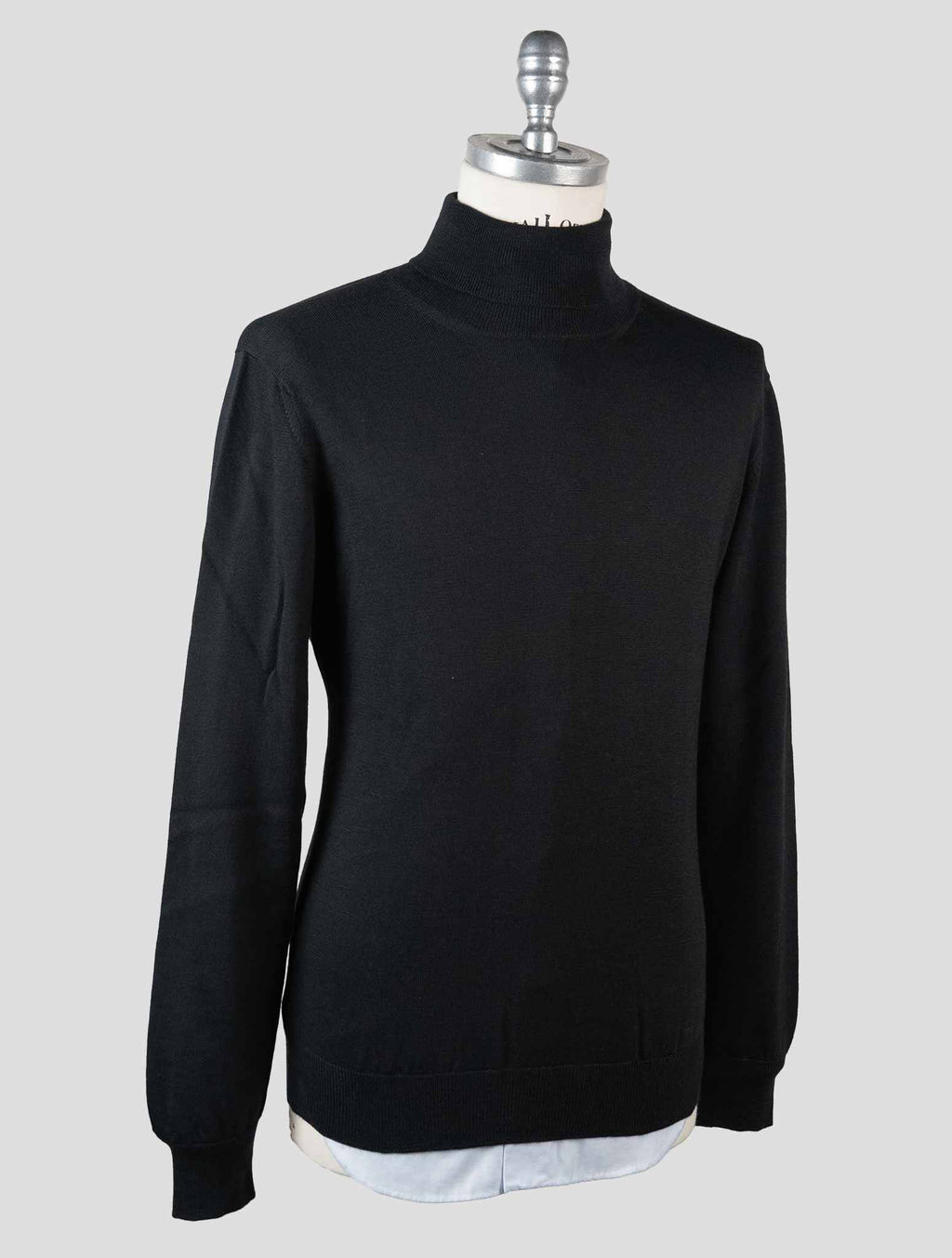 Gran Sasso Gran Sasso Black Virgin Wool Sweater Turtleneck Black 001