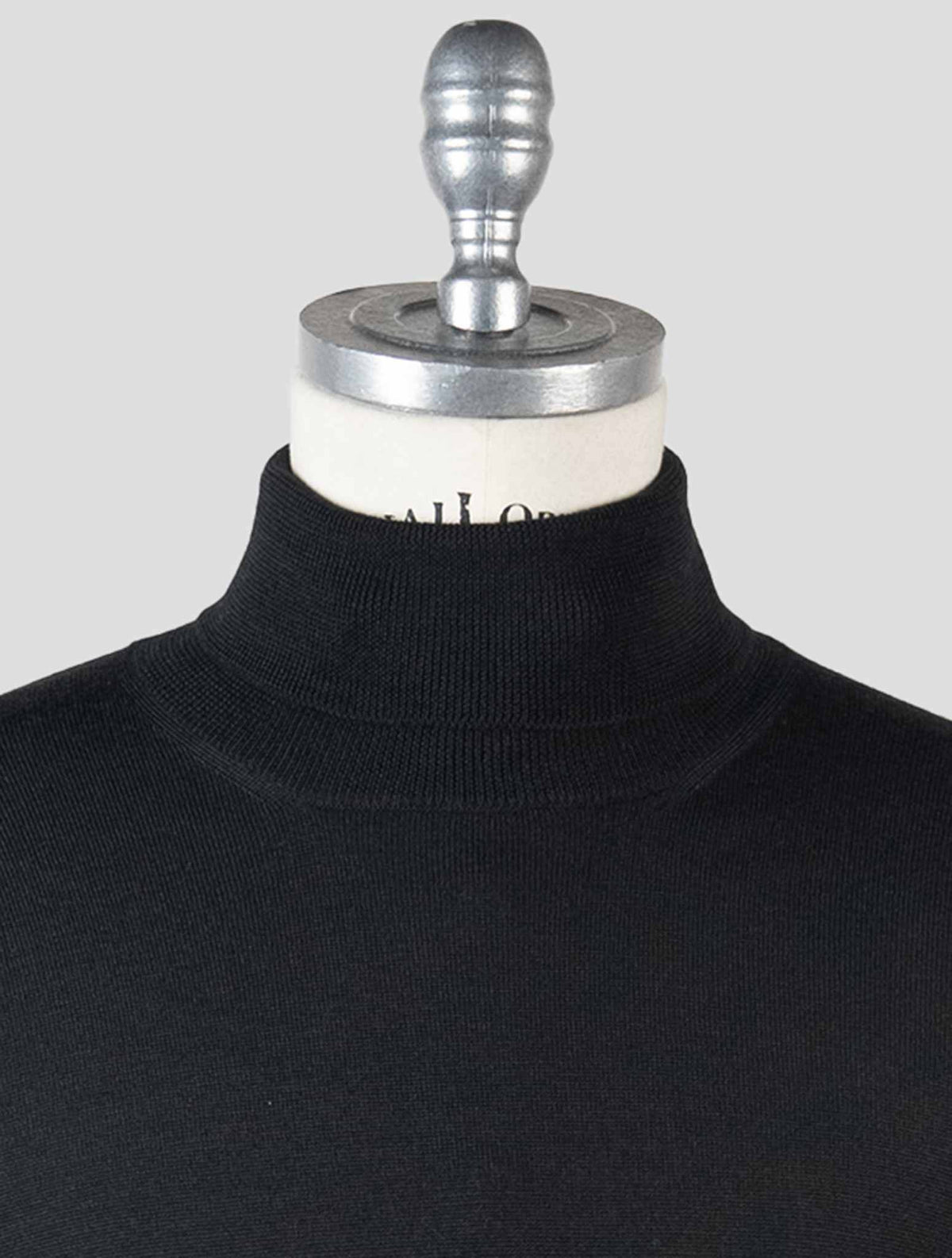 Gran Sasso Black Virgin Wool Sweater Turtleneck