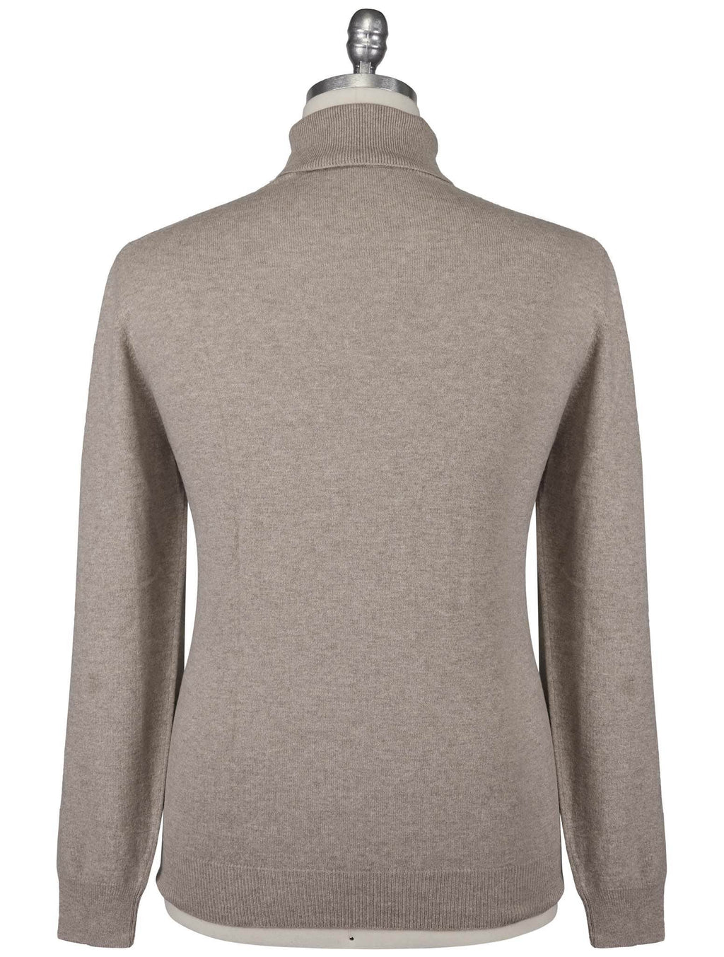 Gran Sasso Beige Virgin Wool Cashmere Viscose Sweater Turtleneck