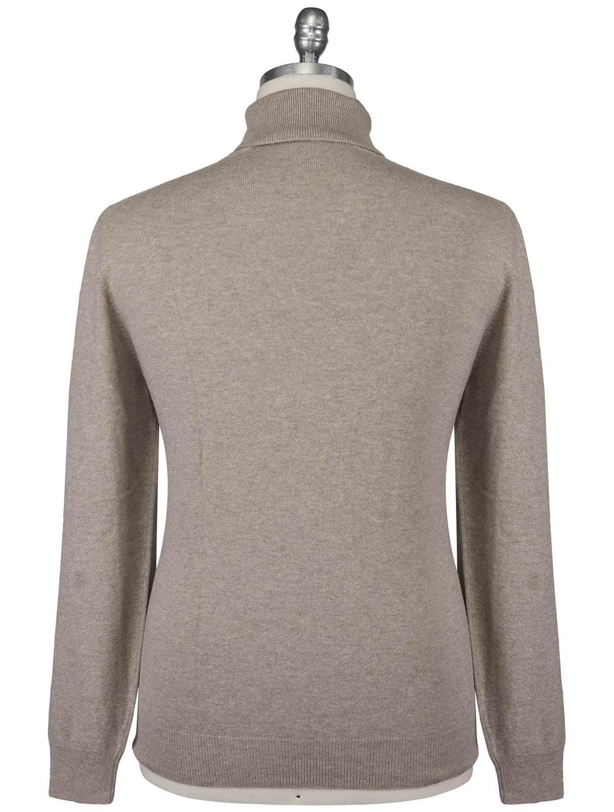 Gran Sasso Beige Virgin Wool Cashmere Viscose Sweater Turtleneck