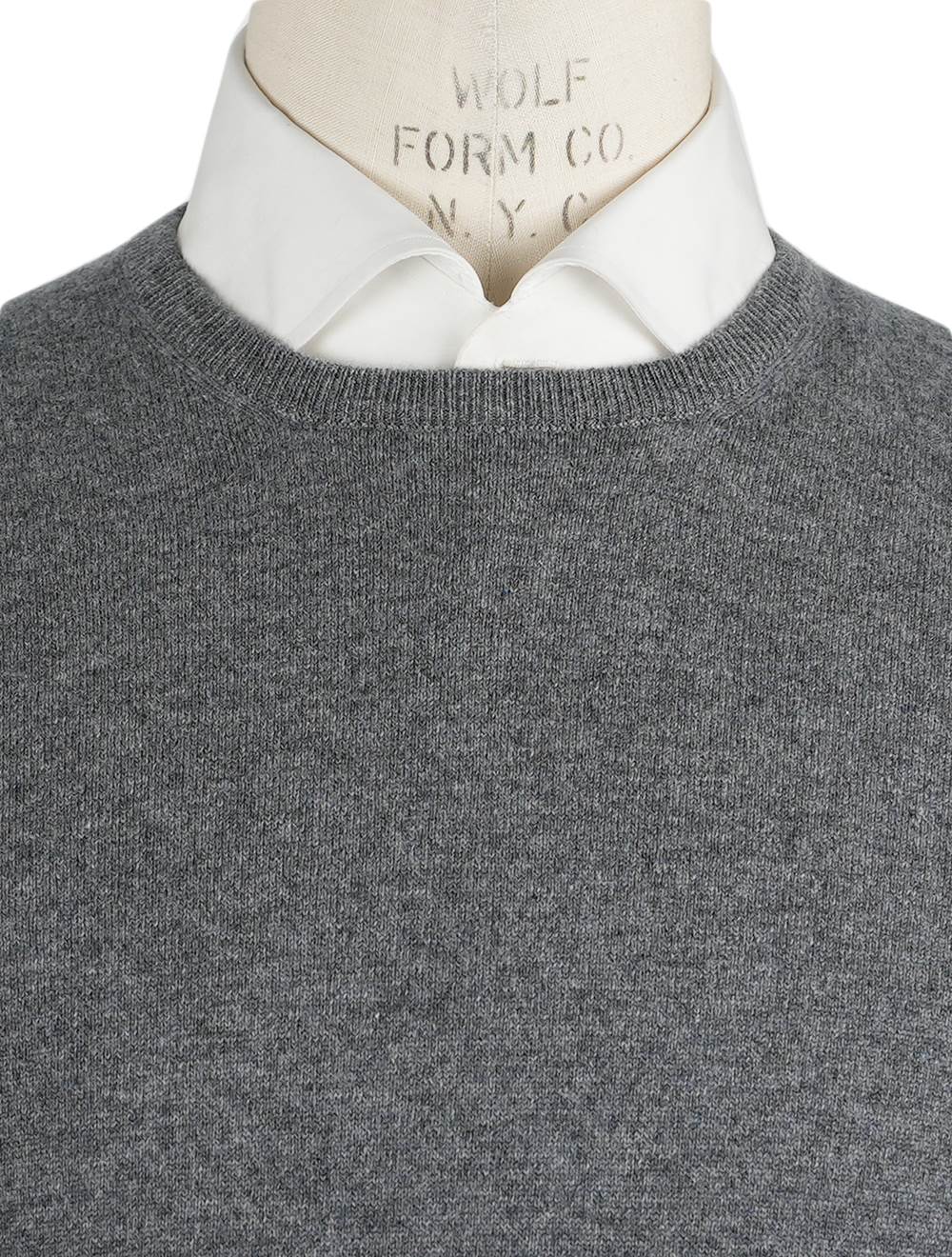 Gran Sasso Gray Cashmere Sweater Crewneck