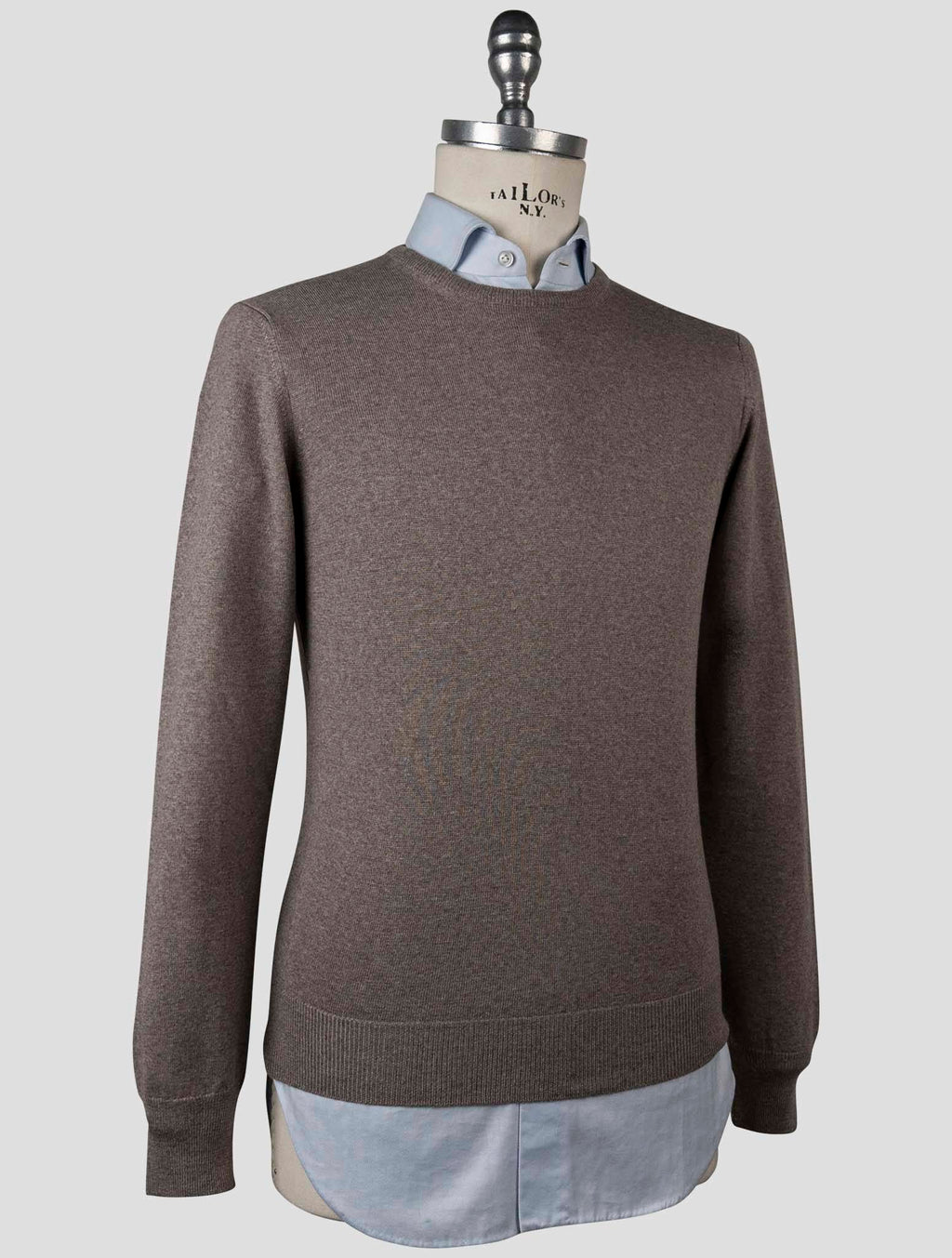Gran Sasso Gran Sasso Taupe Virgin Wool Sweater Crewneck Taupe 001