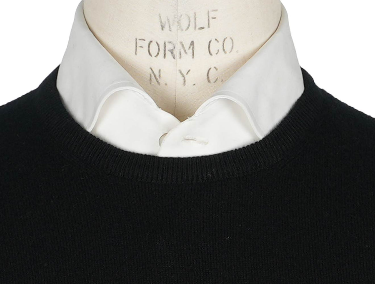 GranSasso Black Cashmere Sweater Crewneck