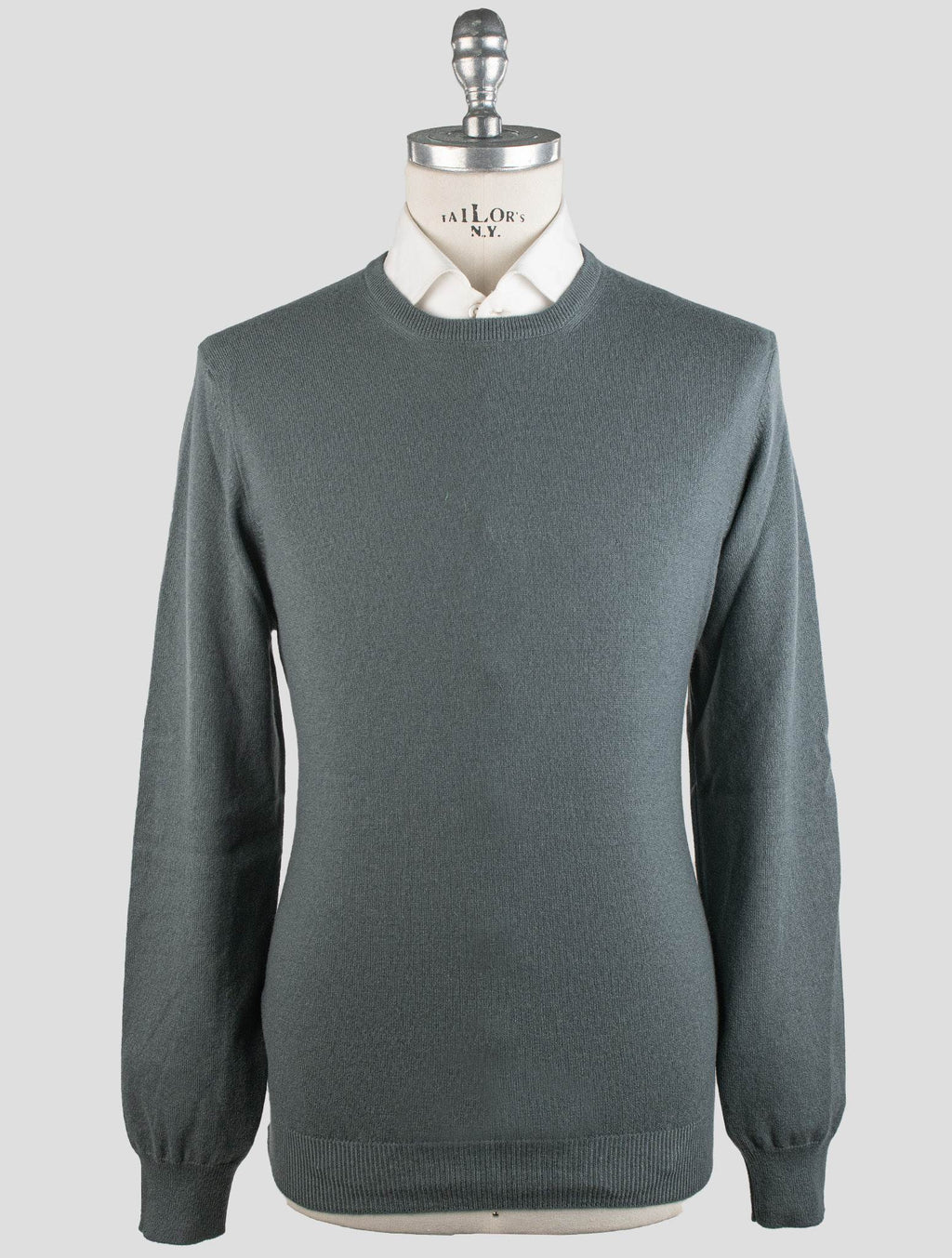 Gran Sasso Green Cashmere Sweater Crewneck