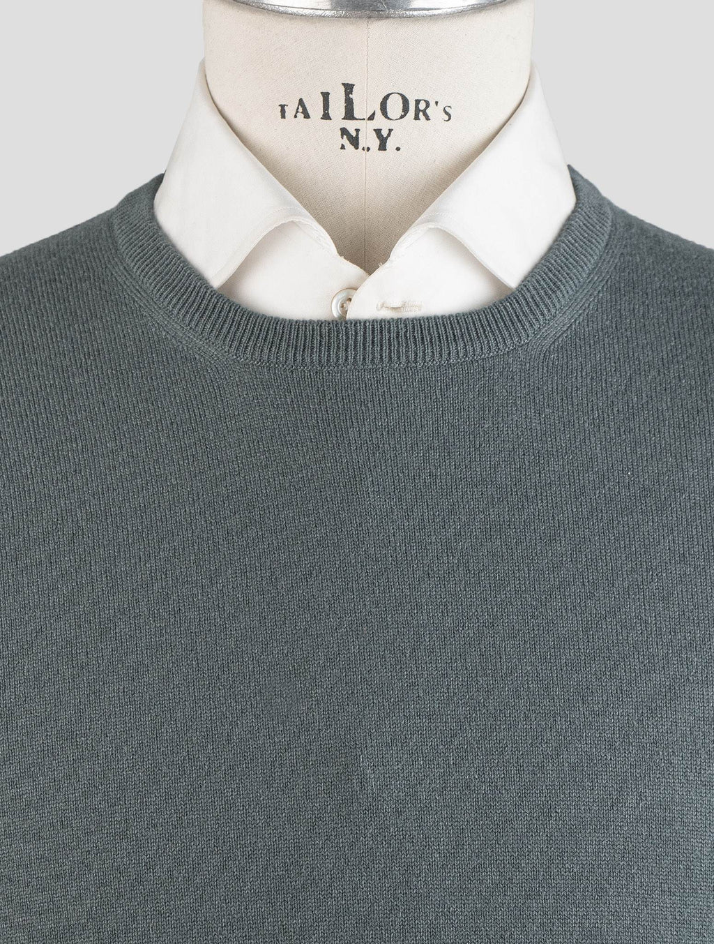 Gran Sasso Green Cashmere Sweater Crewneck