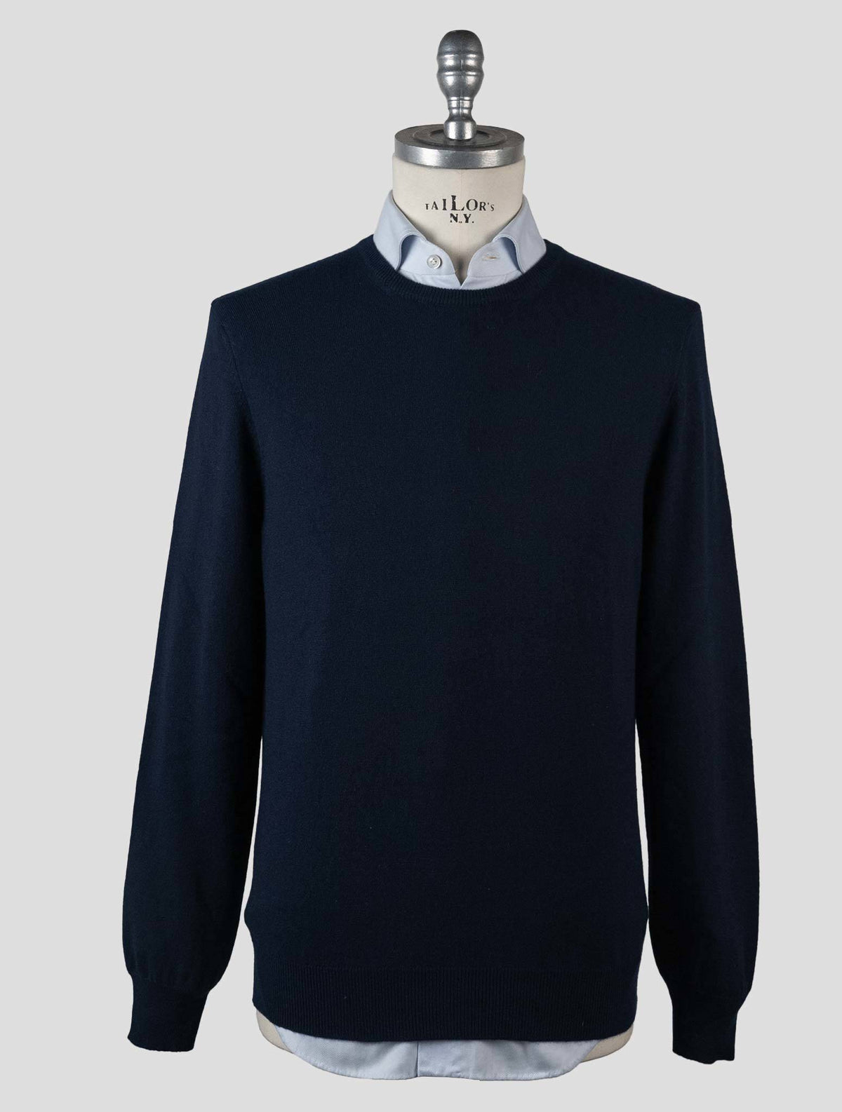 Gran Sasso Blue Cashmere Sweater Crewneck