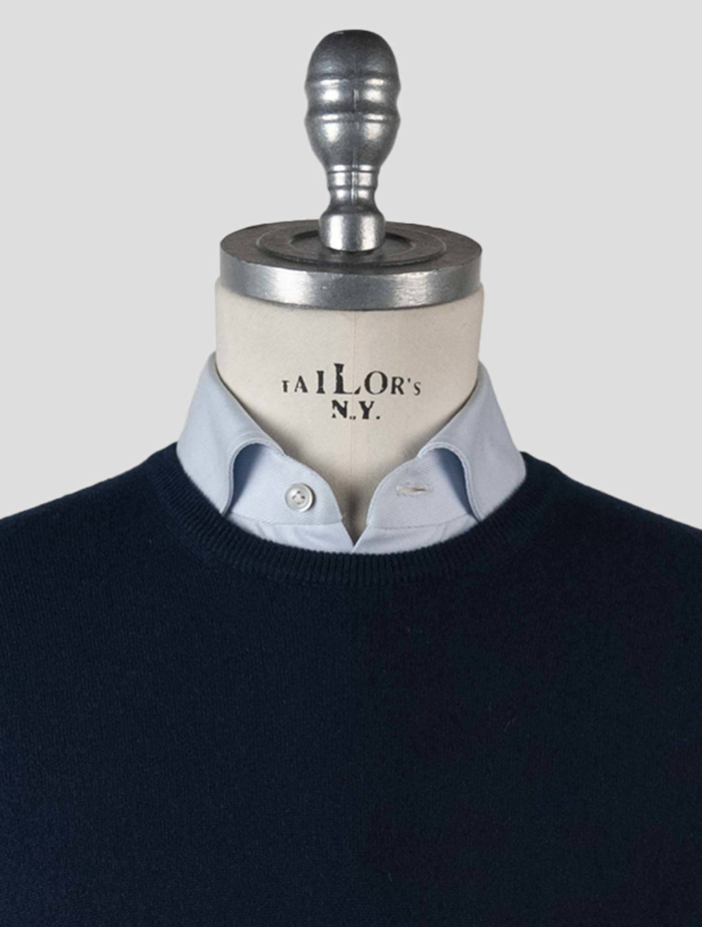 Gran Sasso Blue Cashmere Sweater Crewneck