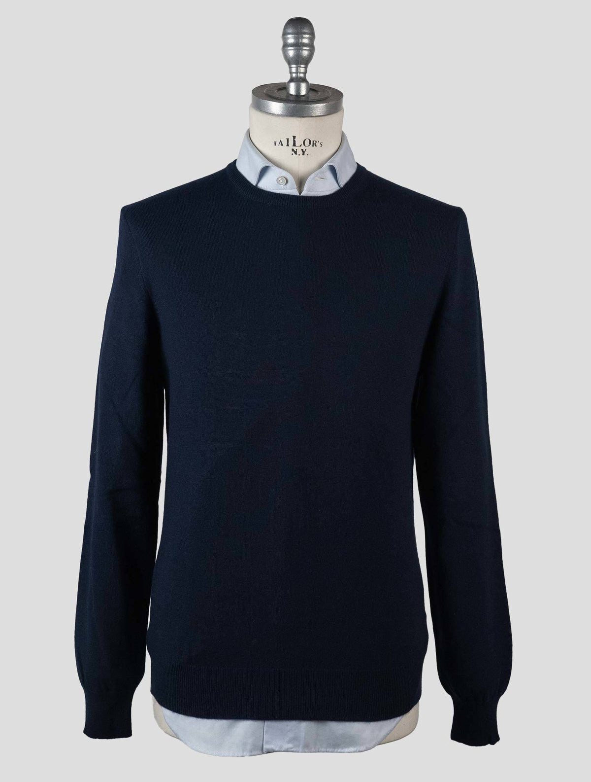 Gran Sasso Blue Cashmere Sweater Crewneck