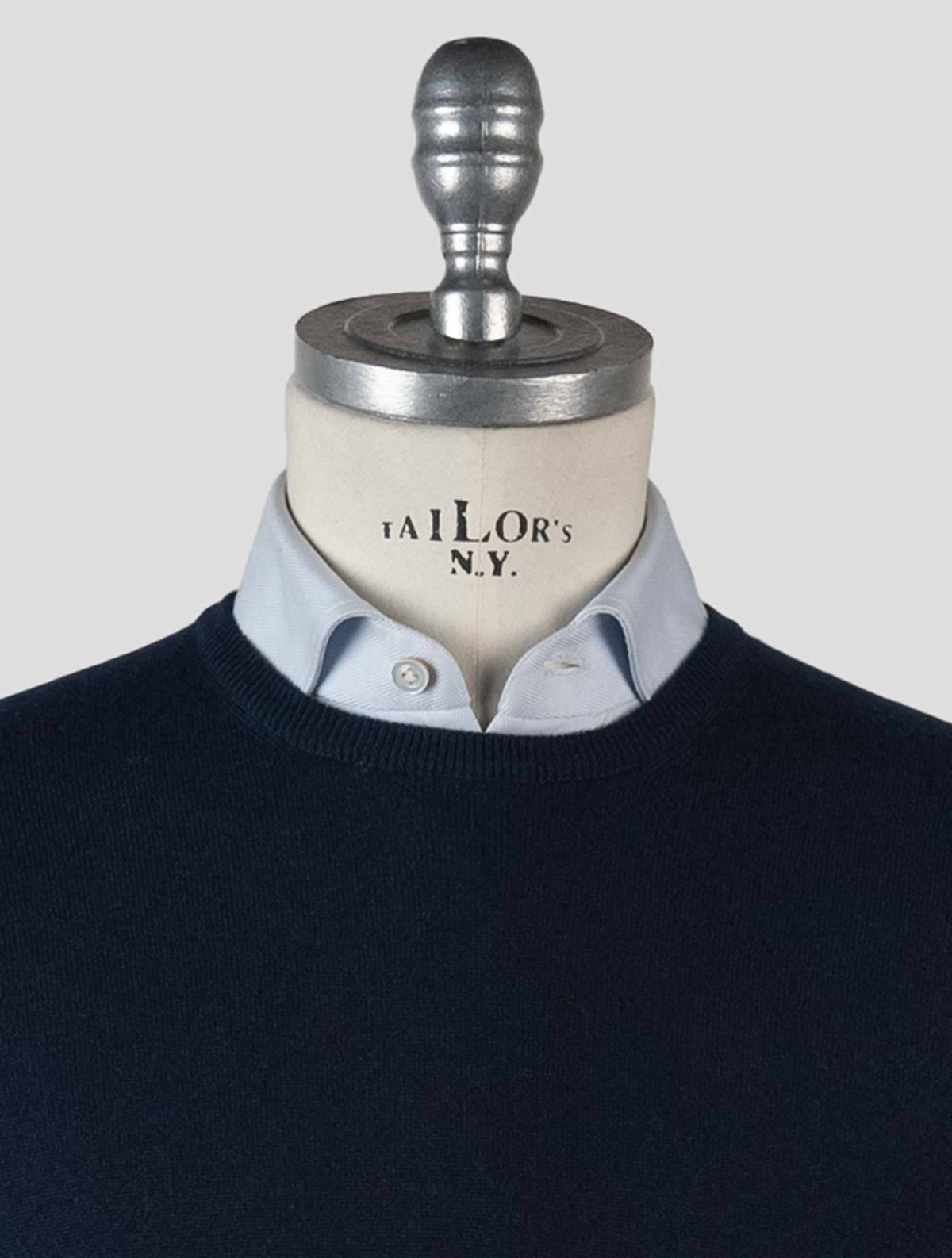 Gran Sasso Blue Cashmere Sweater Crewneck