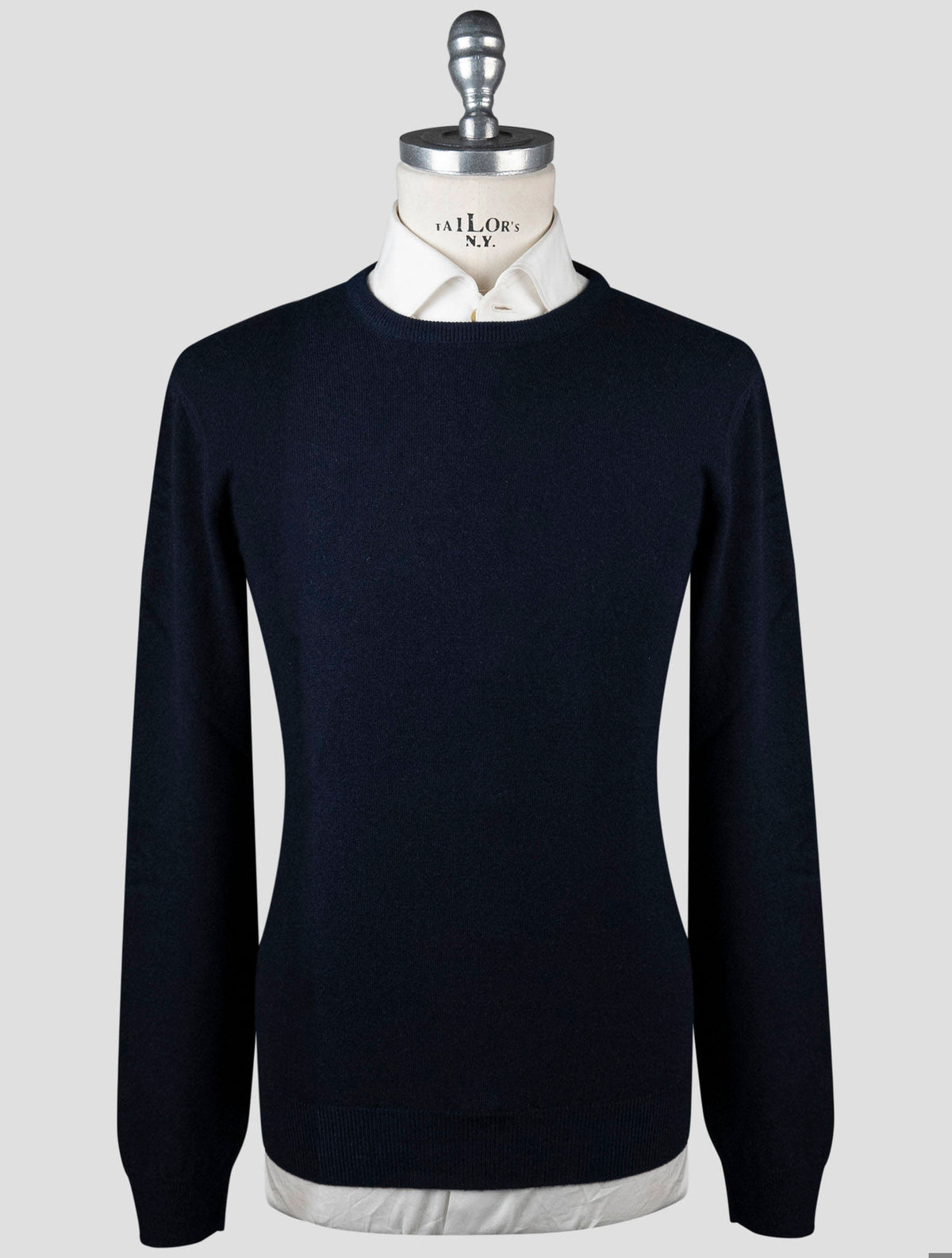 Gran Sasso Blue Cashmere Sweater Crewneck