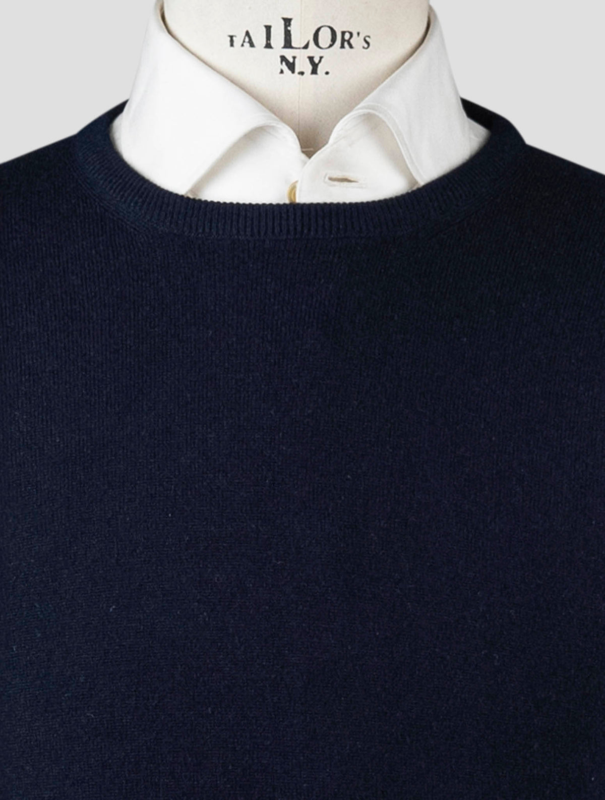 Gran Sasso Blue Cashmere Sweater Crewneck