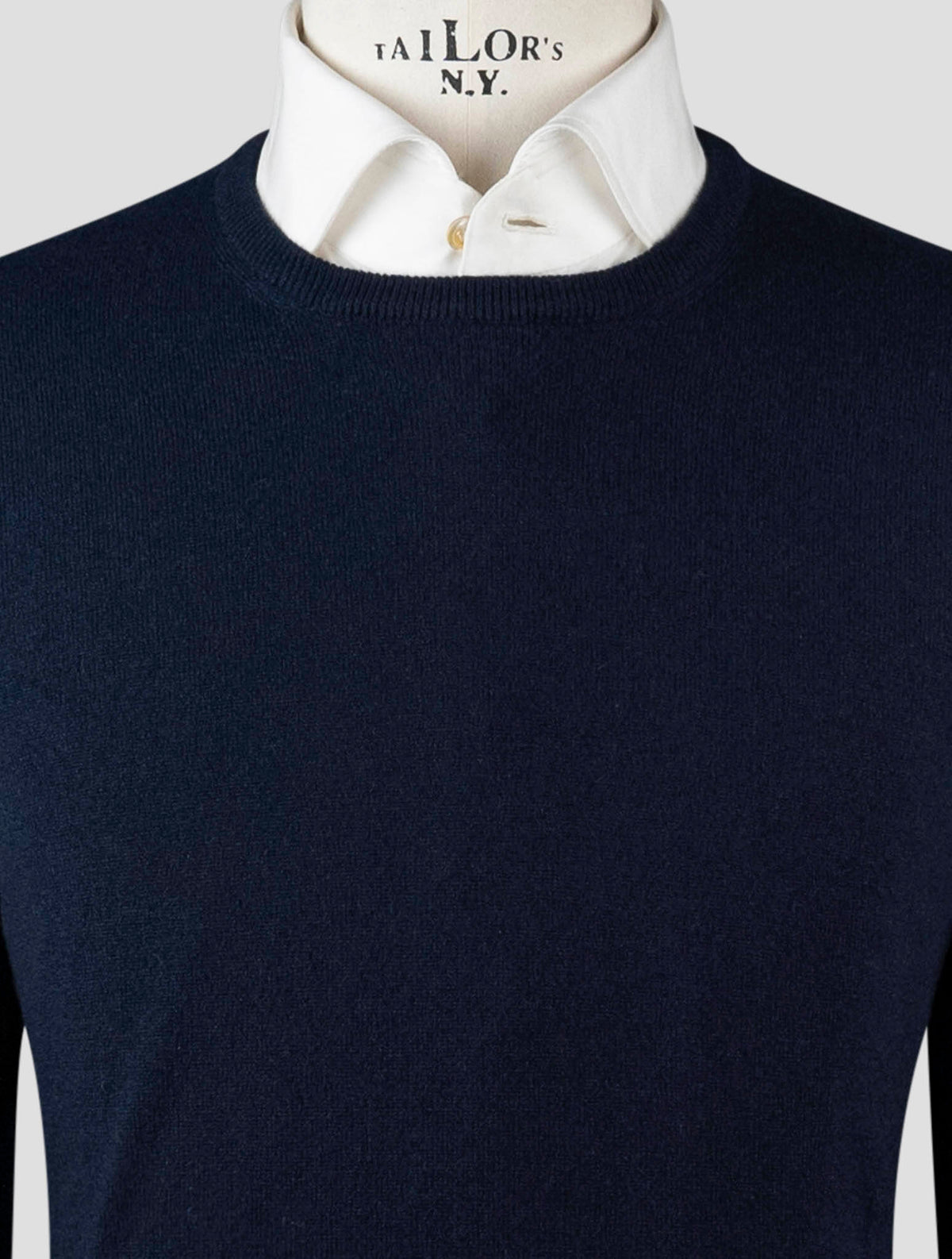 Gran Sasso Blue Cashmere Sweater Crewneck