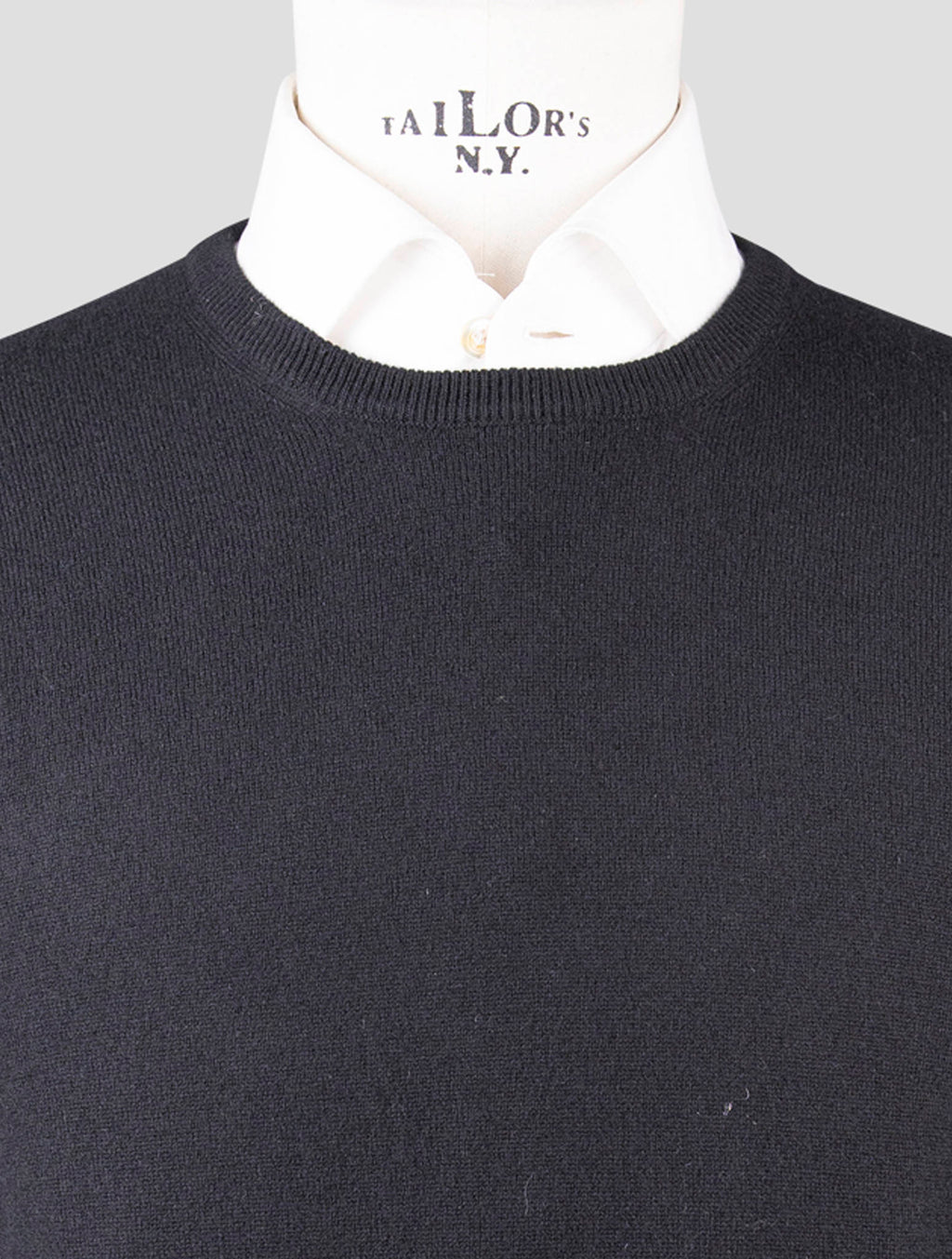 Gran Sasso Black Cashmere Sweater Crewneck