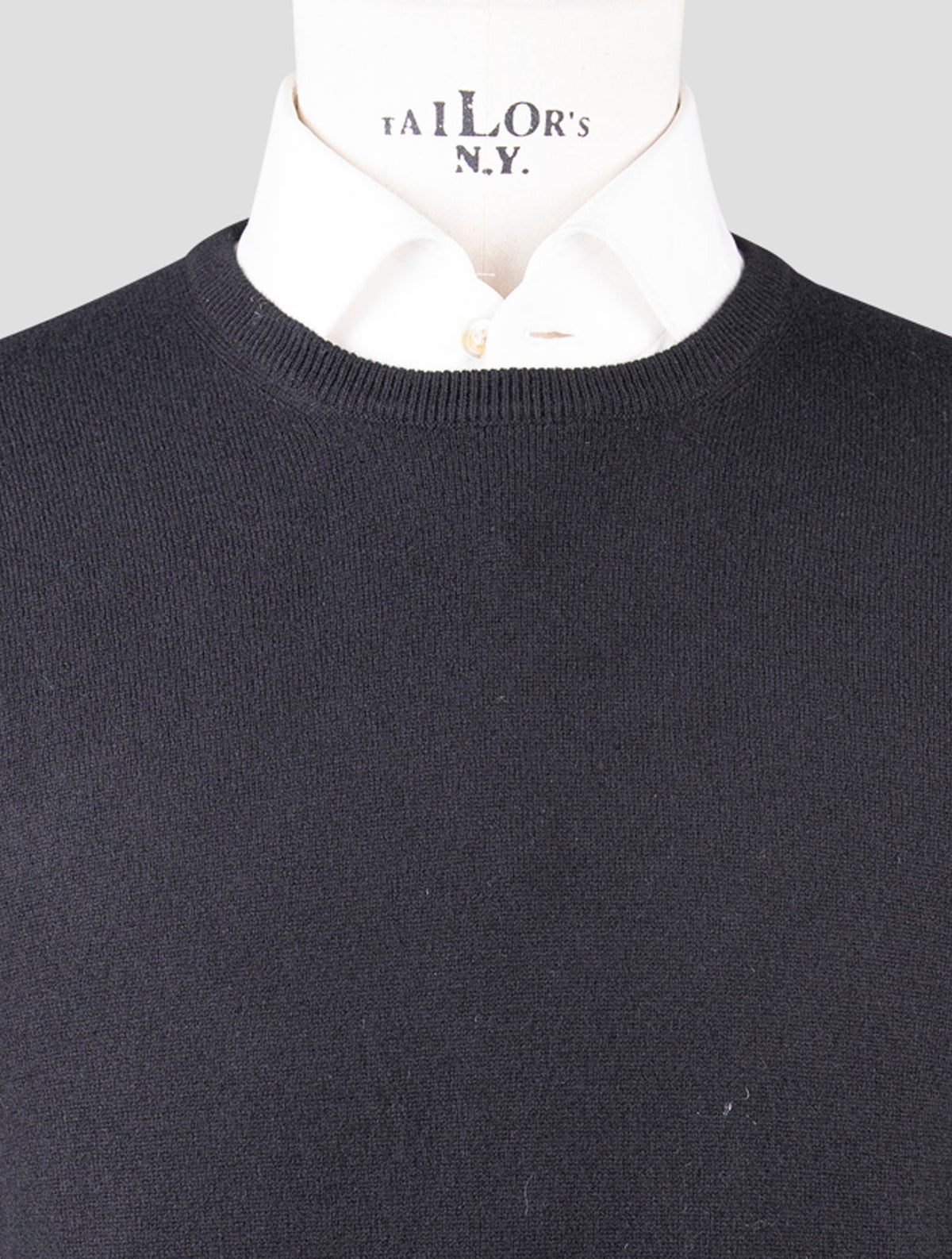 Gran Sasso Black Cashmere Sweater Crewneck