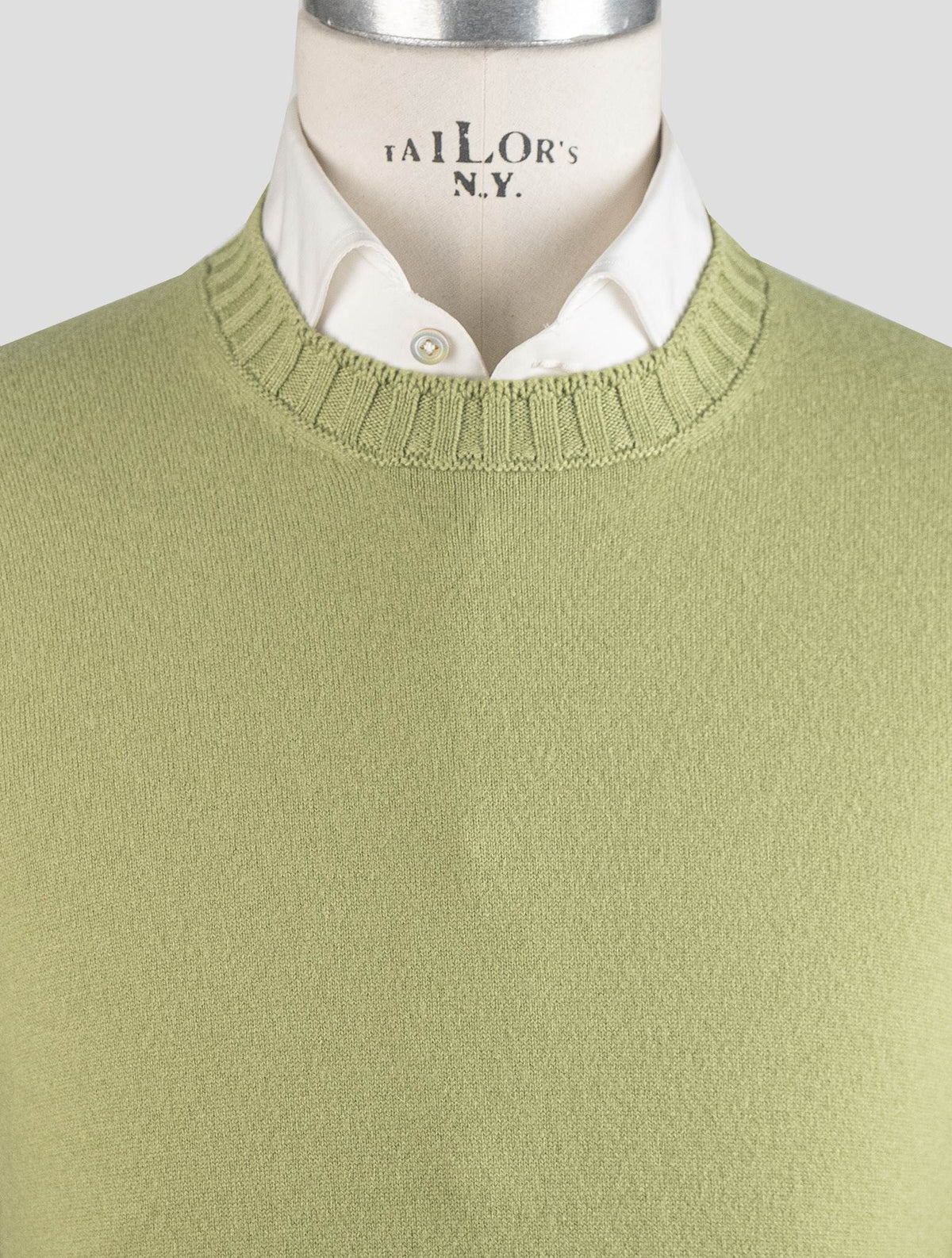 Gran Sasso Green Cashmere Sweater Crewneck