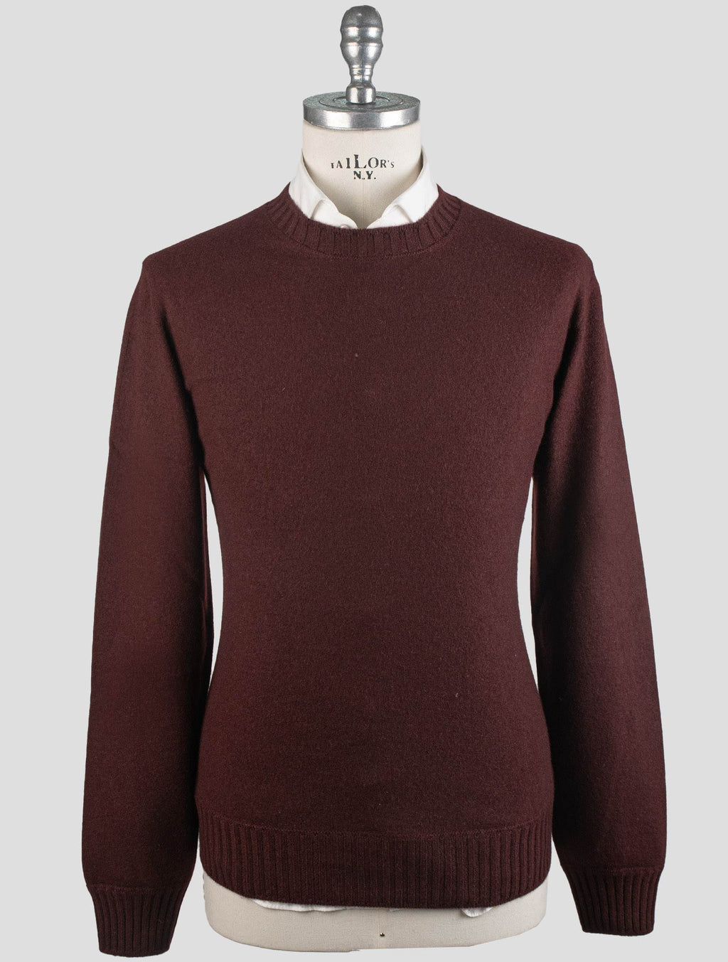 Gran Sasso Burgundy Cashmere Sweater Crewneck