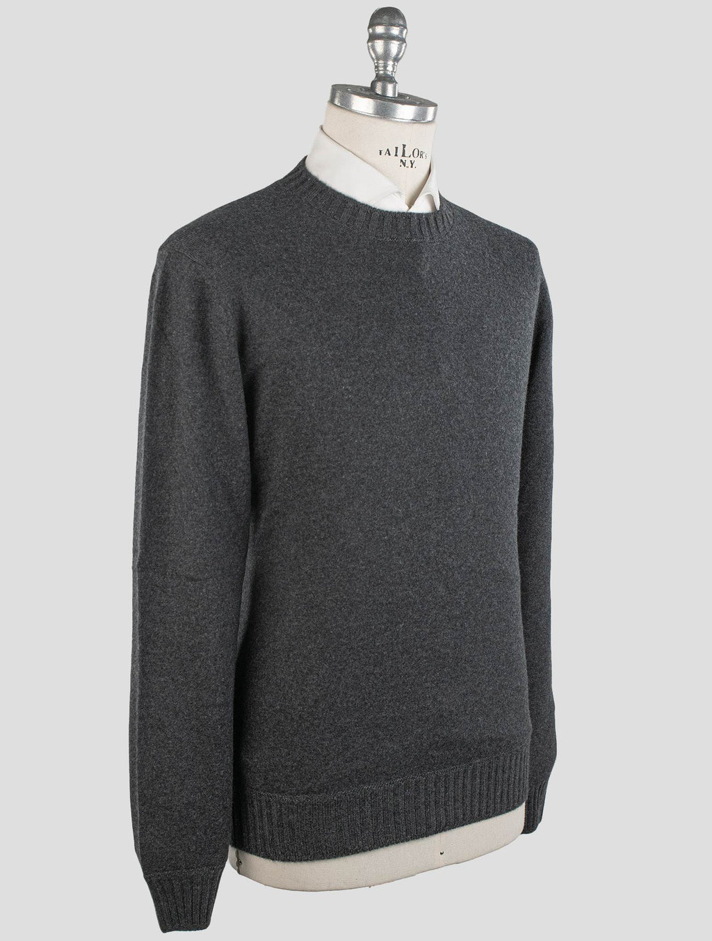 Gran Sasso Gran Sasso Gray Cashmere Sweater Crewneck Blue 001