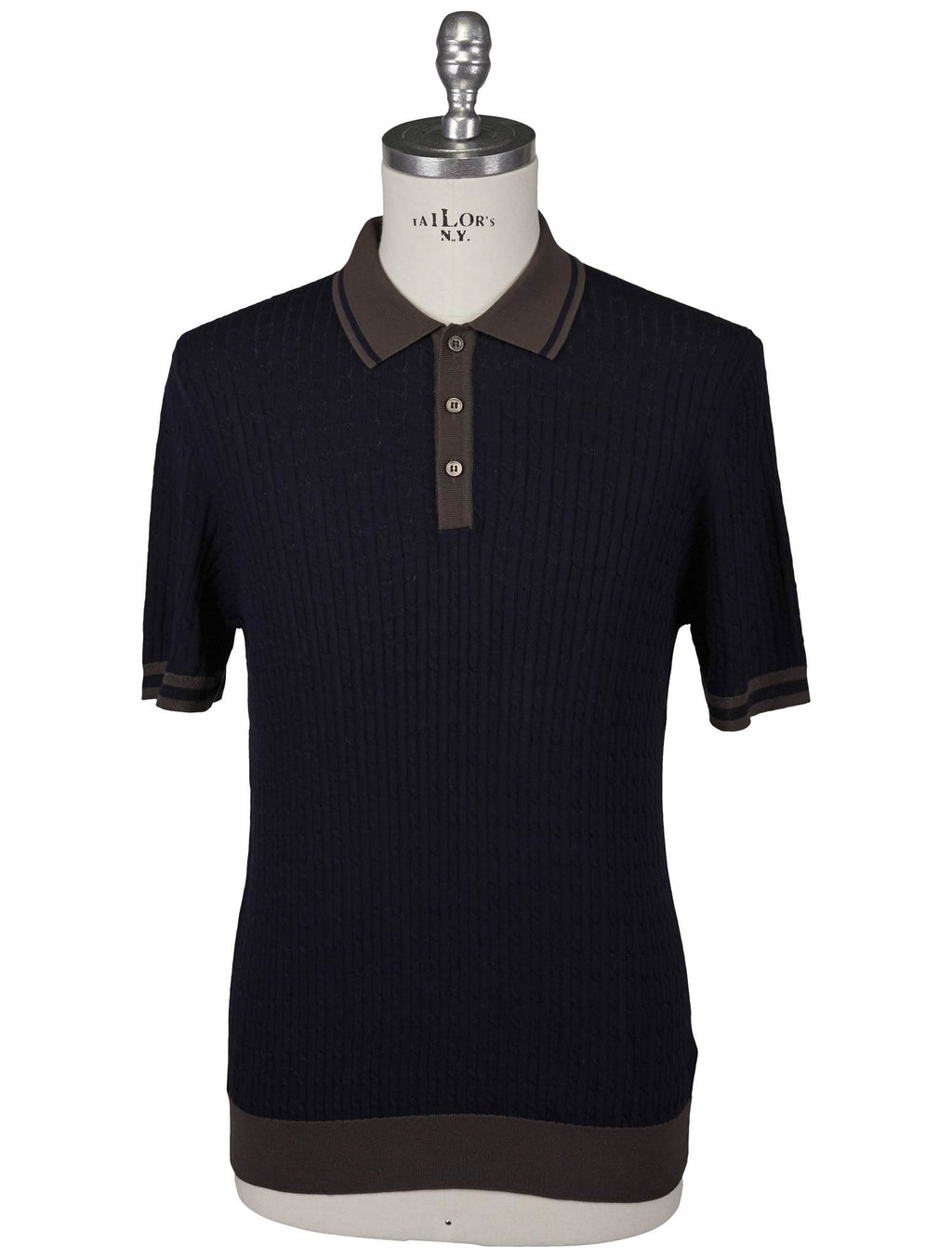 Gran Sasso Gran Sasso Blue Cotton Polo Blue 000