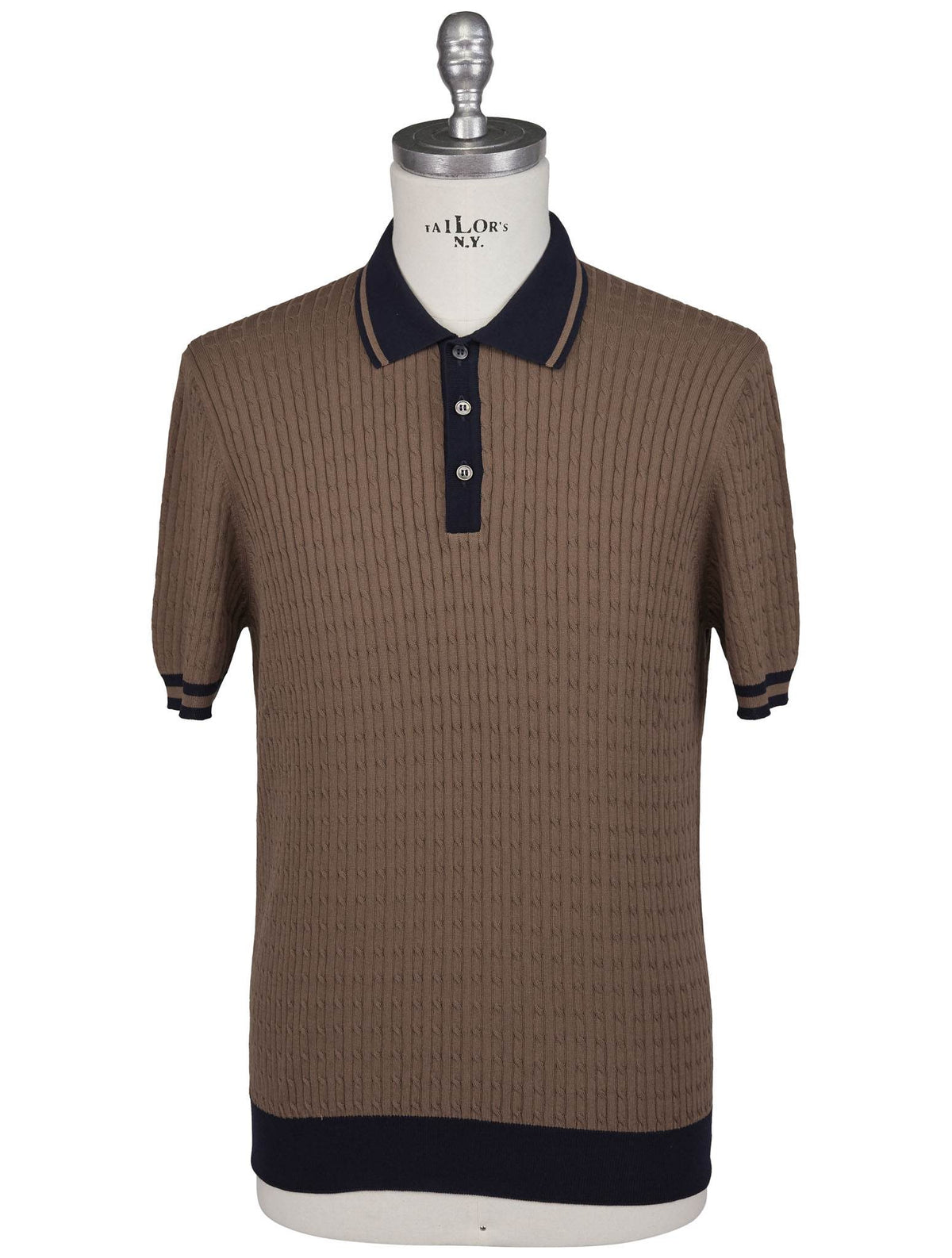 Gran Sasso Brown Cotton Polo