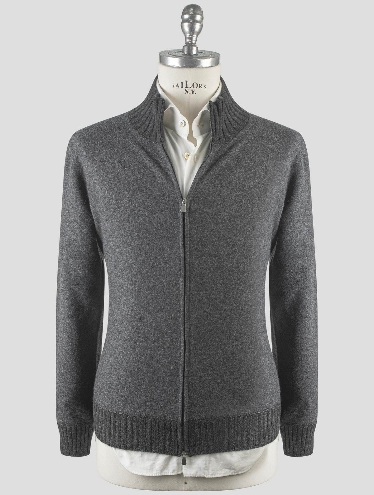 Gran Sasso Gran Sasso Gray Cashmere Sweater Full Zip Gray 000