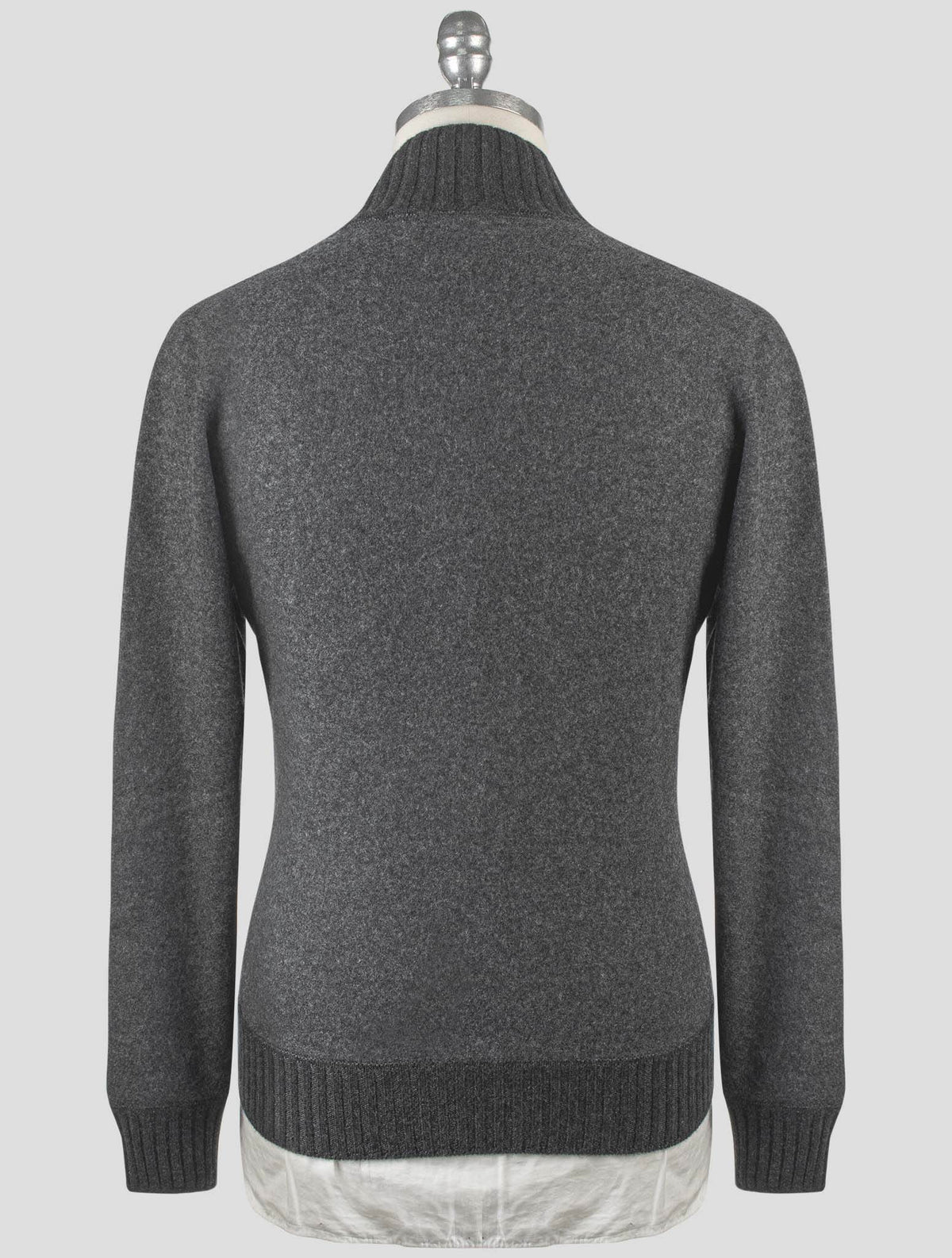 Gran Sasso Gray Cashmere Sweater Full Zip