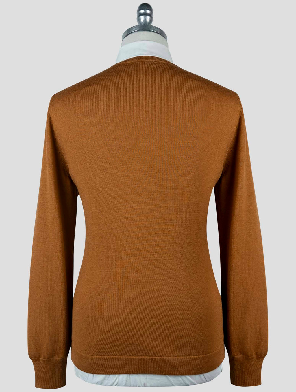 Gran Sasso Brown Virgin Wool Sweater Crewneck