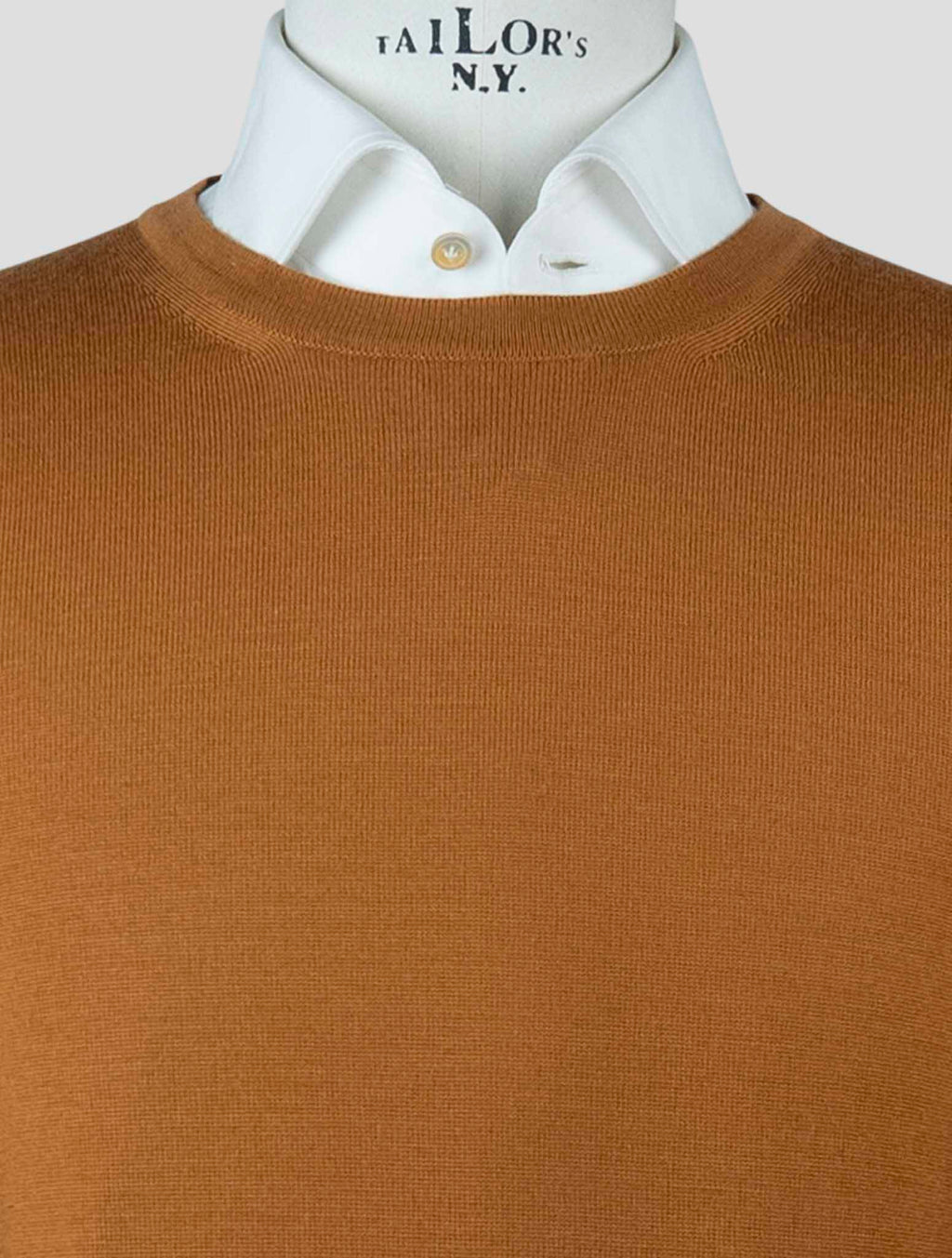 Gran Sasso Brown Virgin Wool Sweater Crewneck