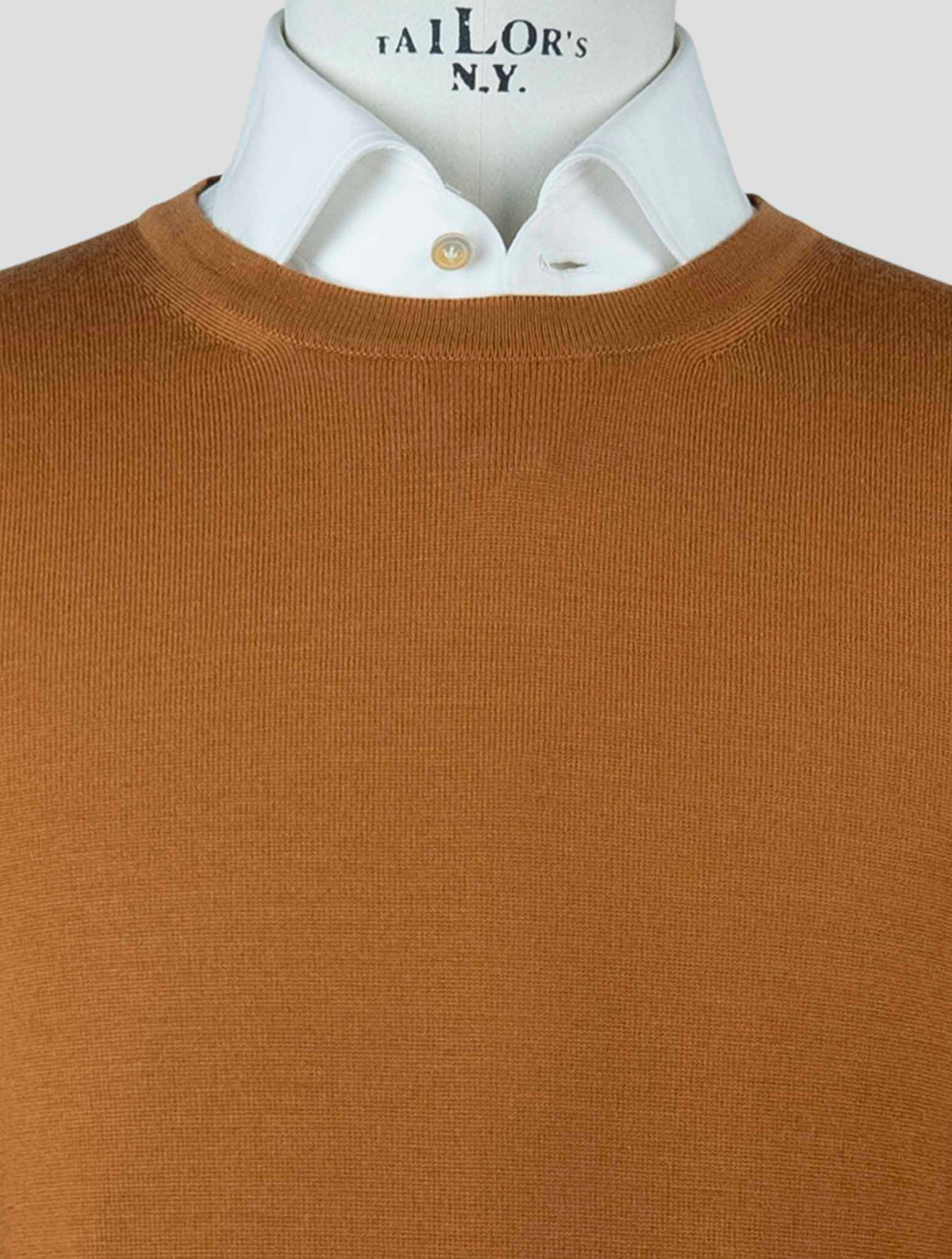 Gran Sasso Brown Virgin Wool Sweater Crewneck
