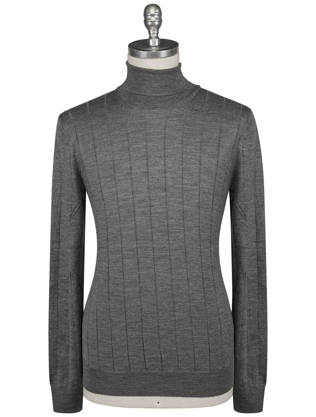 Gran Sasso Gray Virgin Wool Silk Sweater Turtleneck