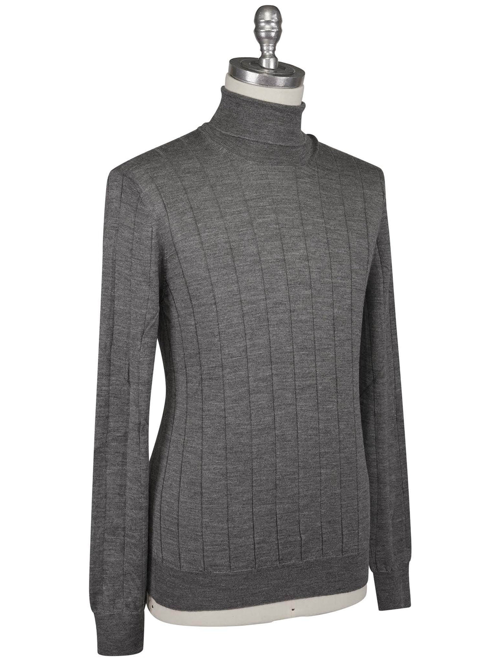 Gran Sasso Gran Sasso Gray Virgin Wool Silk Sweater Turtleneck Gray 001