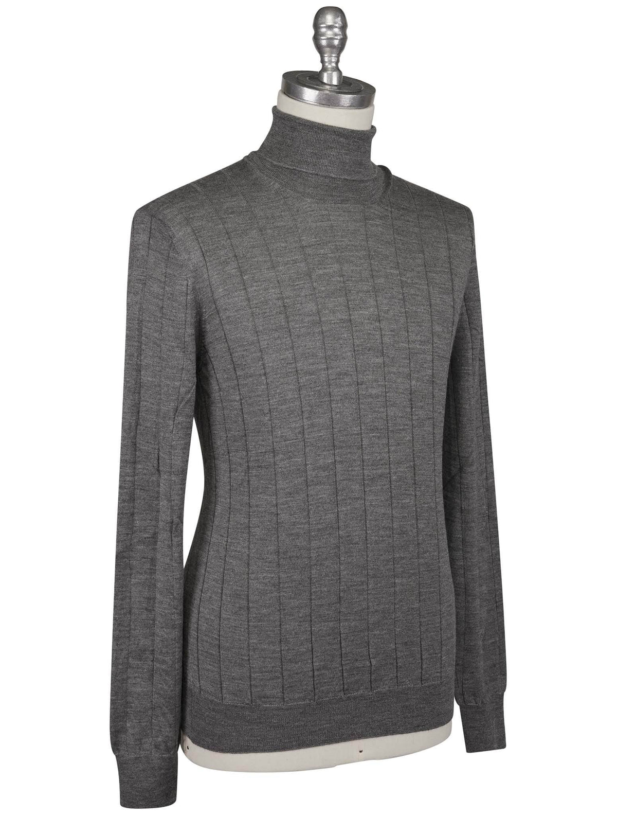 Gran Sasso Gran Sasso Gray Virgin Wool Silk Sweater Turtleneck Gray 001