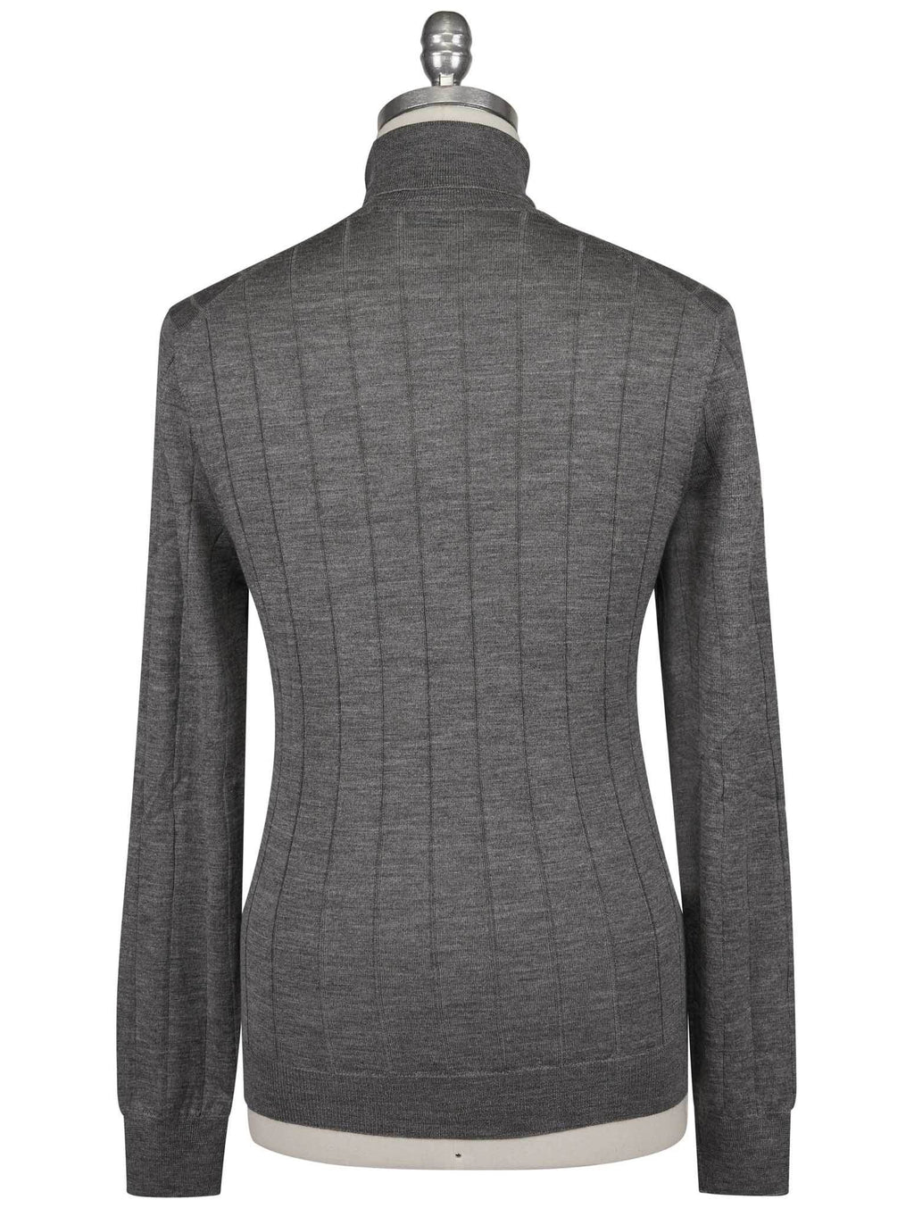 Gran Sasso Gray Virgin Wool Silk Sweater Turtleneck