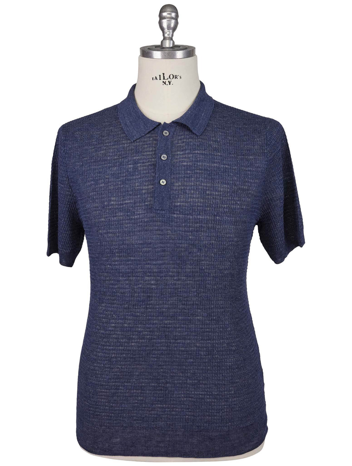 Gran Sasso Blue Linen Polo