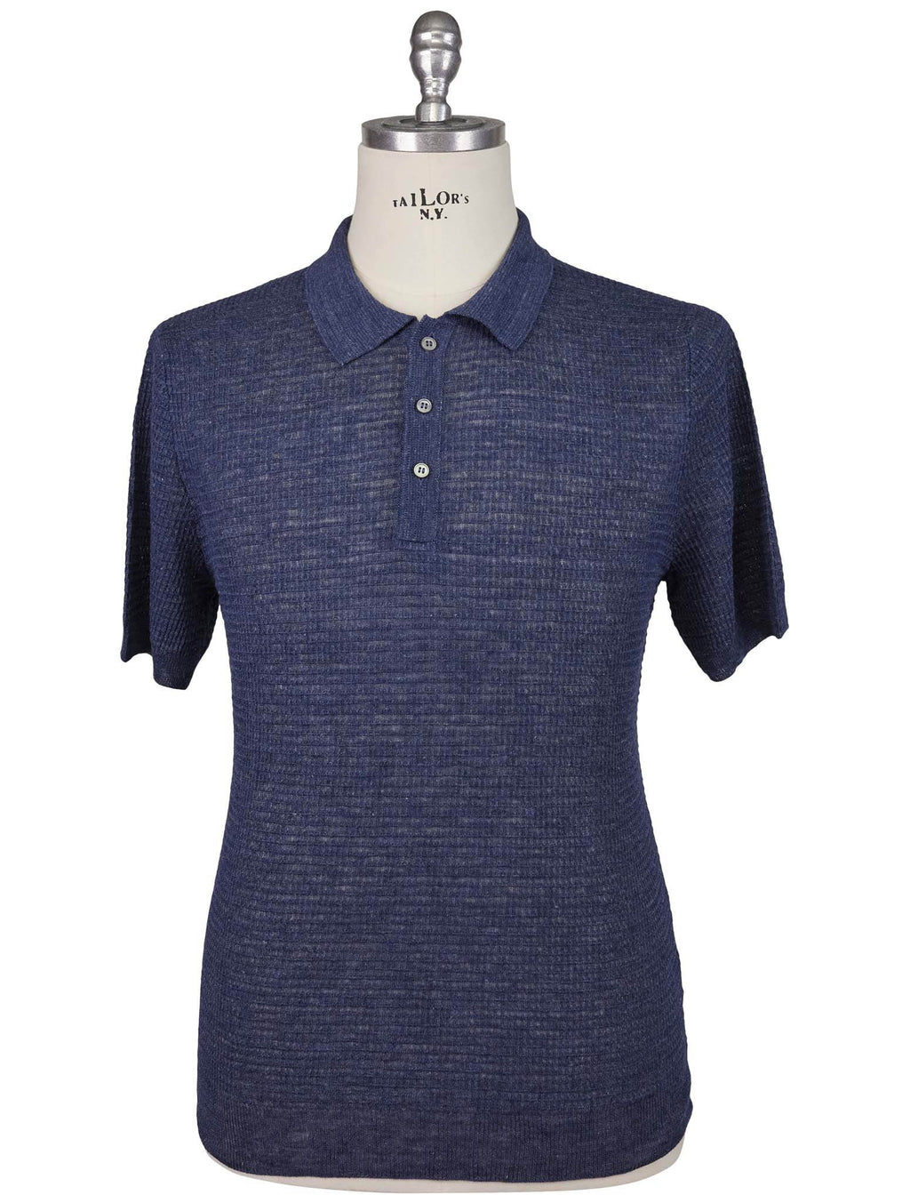 Gran Sasso Gran Sasso Blue Linen Polo Blue 000