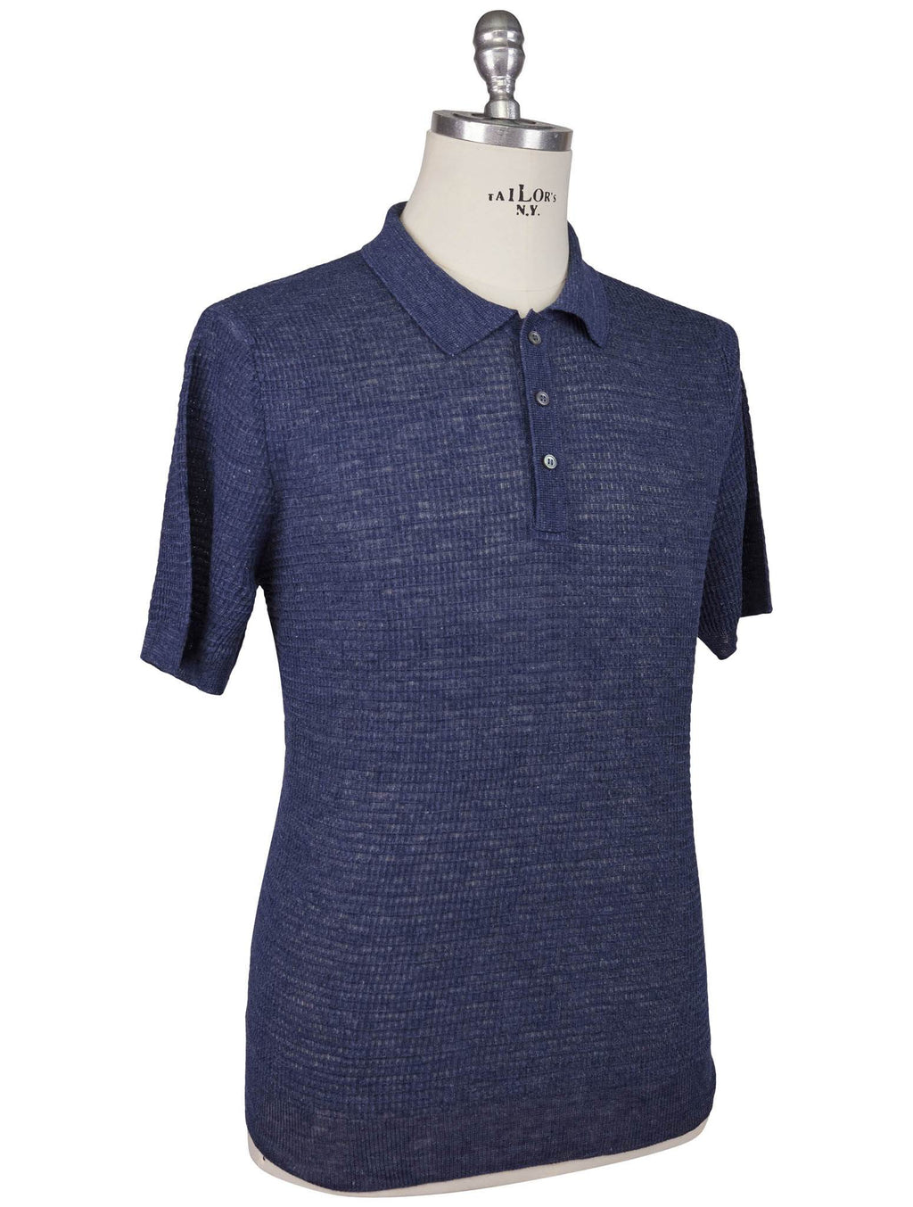Gran Sasso Gran Sasso Blue Linen Polo Blue 001