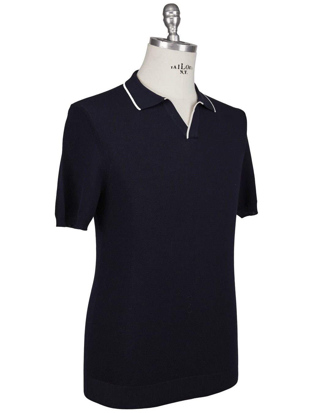 Gran Sasso Gran Sasso Blue Cotton Polo Blue 001