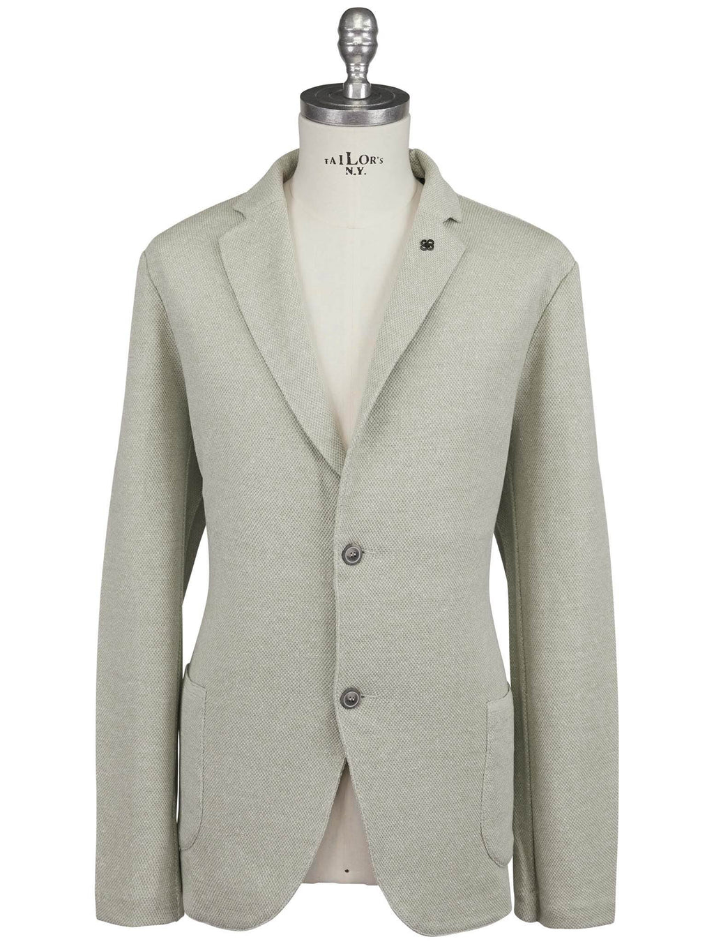 Gran Sasso Gran Sasso Green White Cotton Blazer Green / White 000