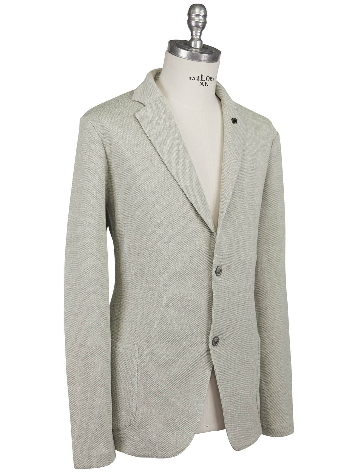 Gran Sasso Gran Sasso Green White Cotton Blazer Green / White 001