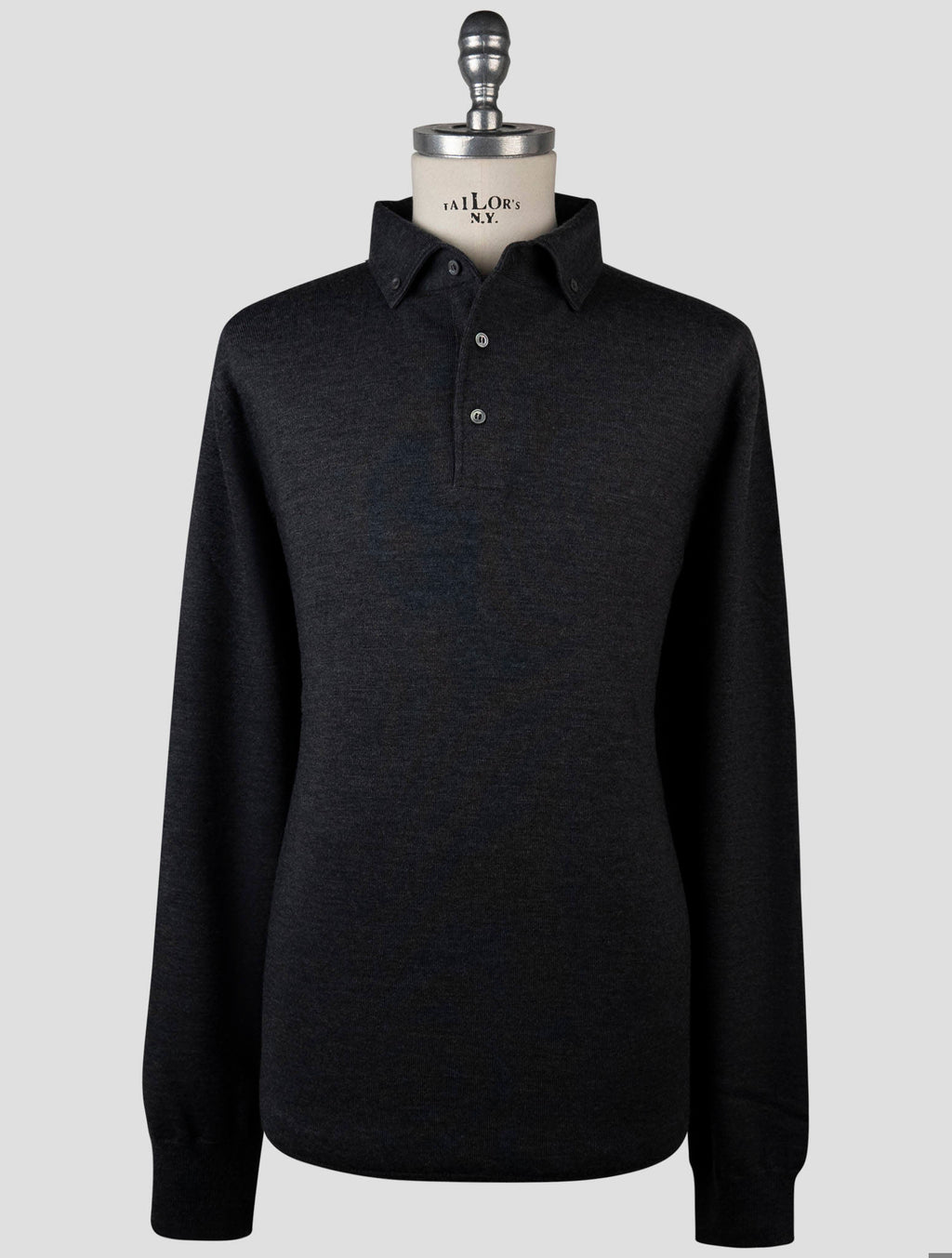 Gran Sasso Gran Sasso Dark Gray Virgin Wool Sweater Polo Dark Gray 000