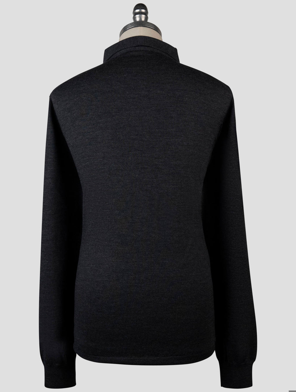 Gran Sasso Dark Gray Virgin Wool Sweater Polo