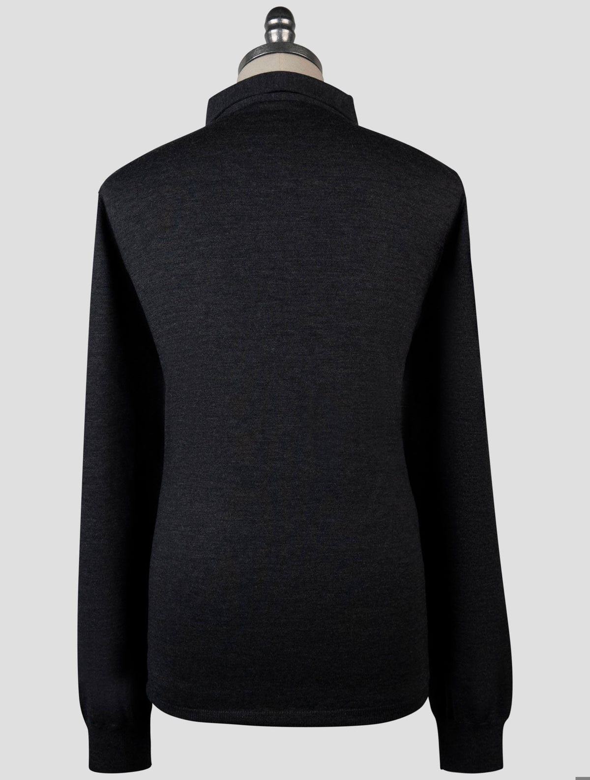 Gran Sasso Dark Gray Virgin Wool Sweater Polo
