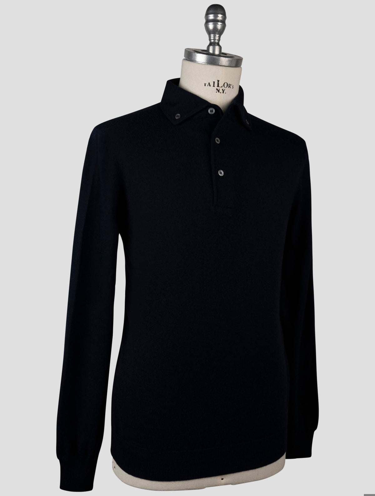 Gran Sasso Gran Sasso Blue Virgin Wool Sweater Polo Blue 001