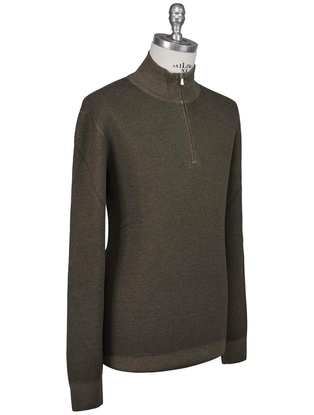 Gran Sasso Gran Sasso Green Virgin Wool Sweater Full Zip Green 001