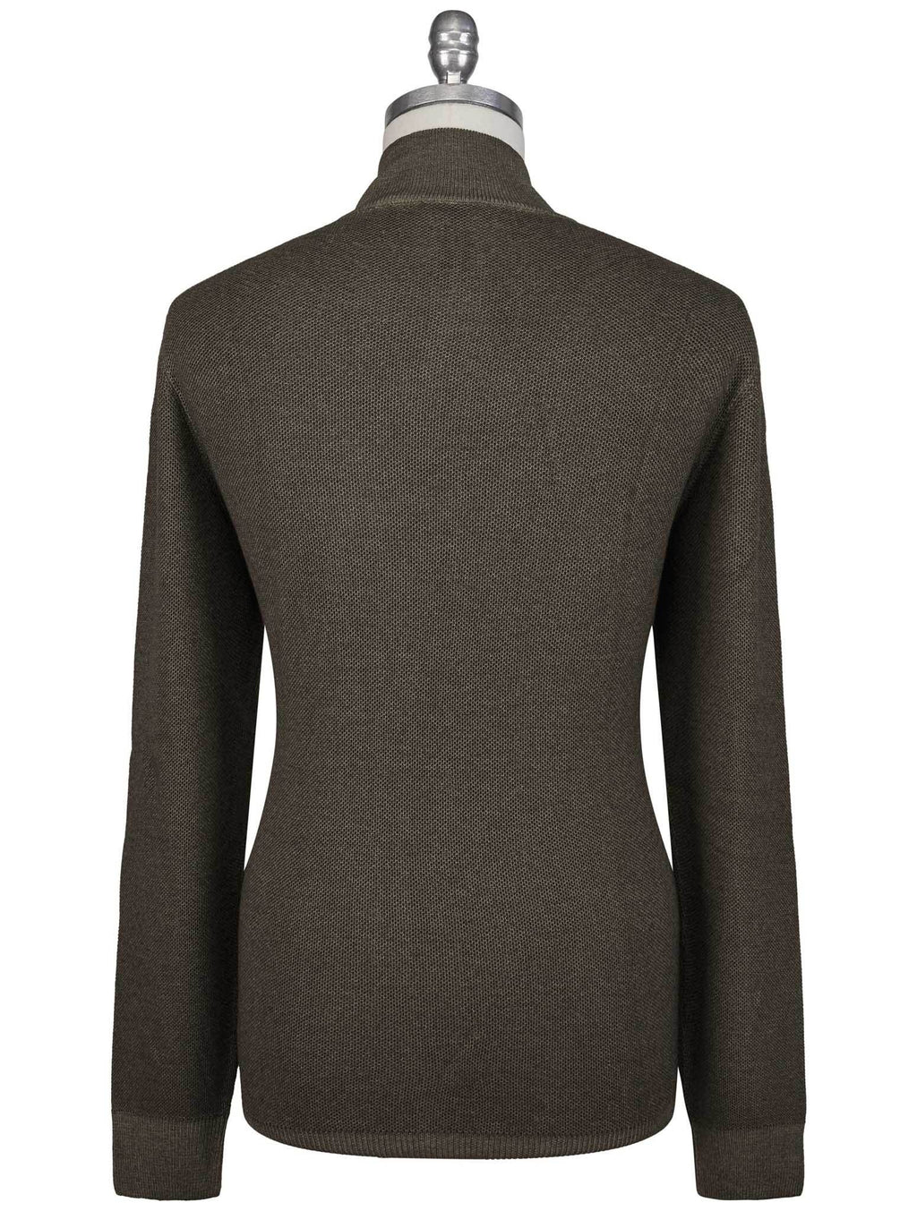 Gran Sasso Green Virgin Wool Sweater Full Zip
