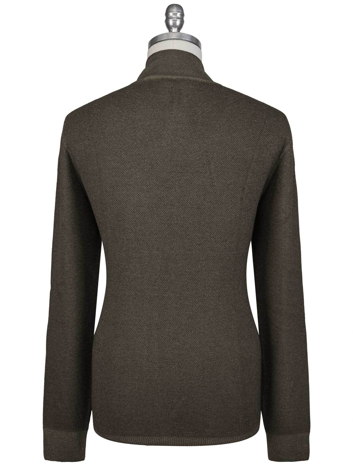 Gran Sasso Green Virgin Wool Sweater Full Zip